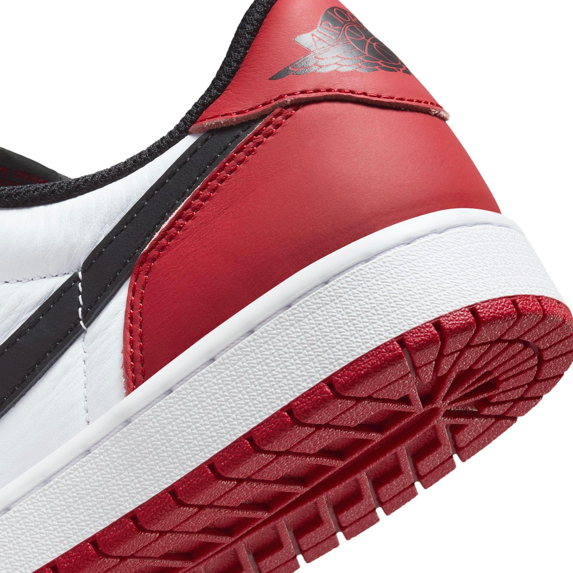 Jordan 1 Low OG "Black Toe" Men's Shoe - WHITE/BLACK/VARSITY RED Thumbnail View 6
