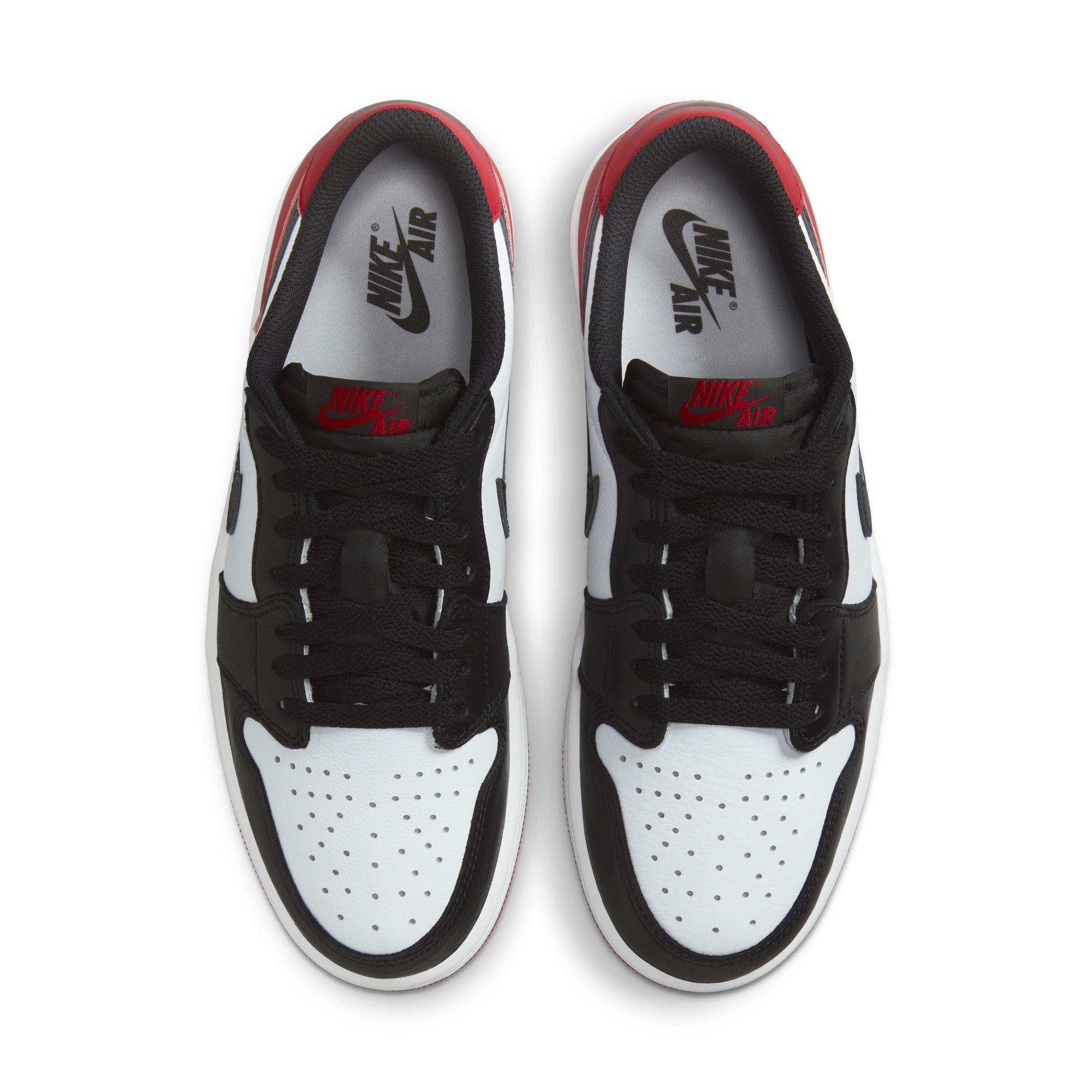 Jordan 1 Low OG "Black Toe" Men's Shoe - WHITE/BLACK/VARSITY RED Thumbnail View 11