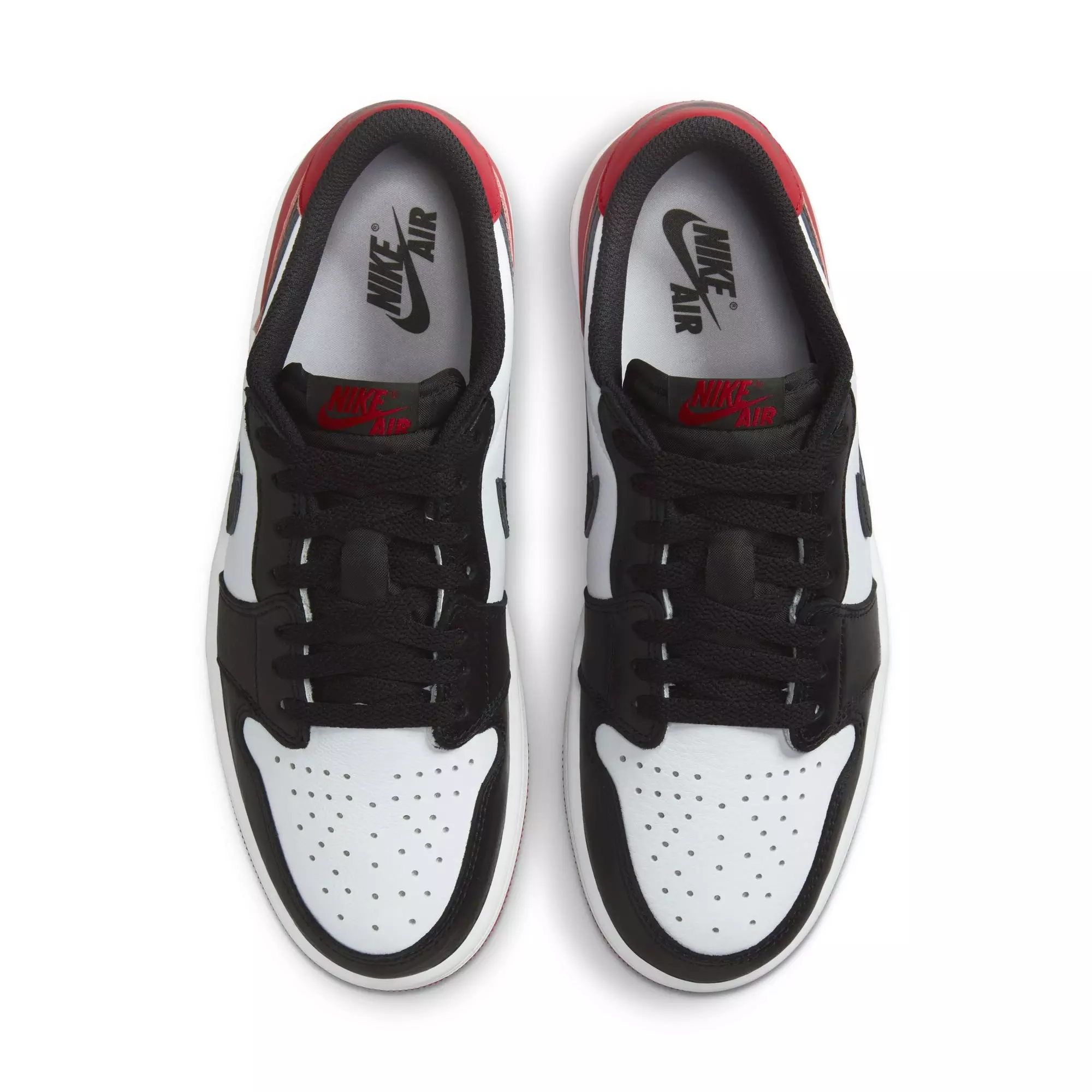 Jordan 1 Low OG "Black Toe" Men's Shoe - WHITE/BLACK/VARSITY RED