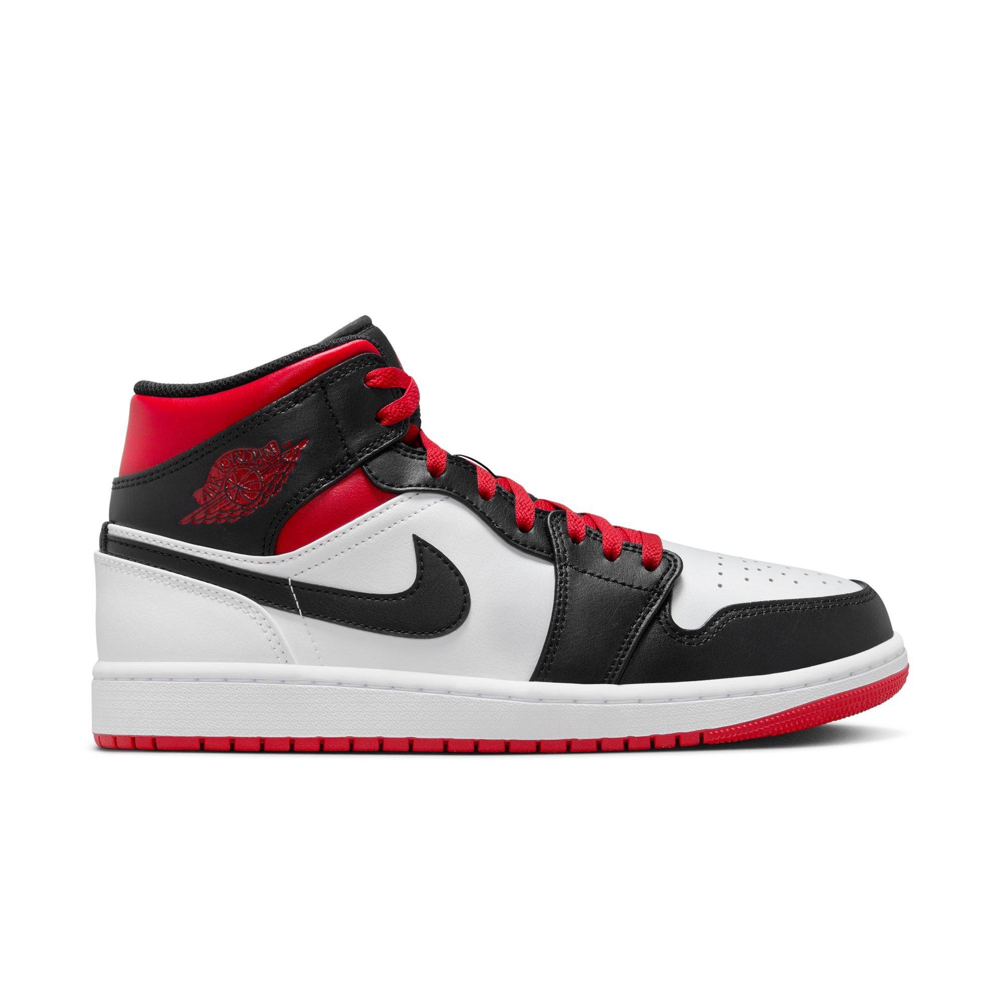 Jordan AIR JORDAN 1 MID - High-top trainers - black/gym red/college  grey/sail/black 