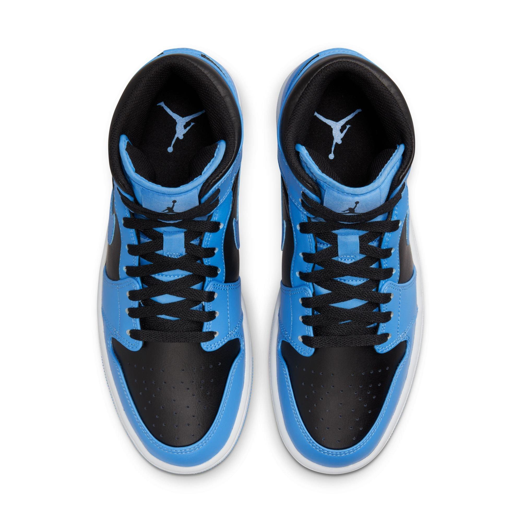 Jordan - Men - Air Jordan 1 Mid - University Blue/Black/White - Nohble
