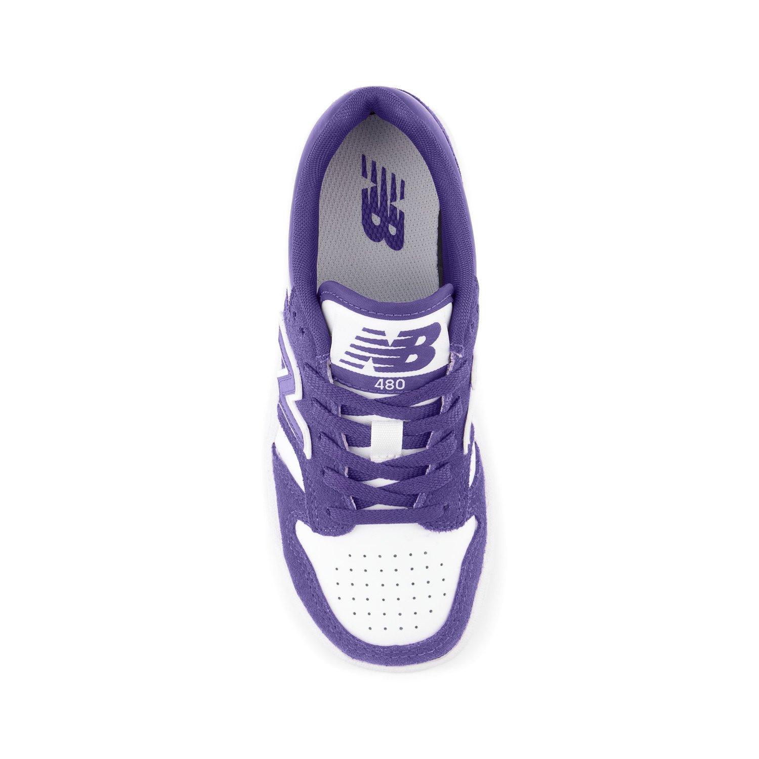 New Balance 480 Purple White Preschool Girls Shoe Hibbett