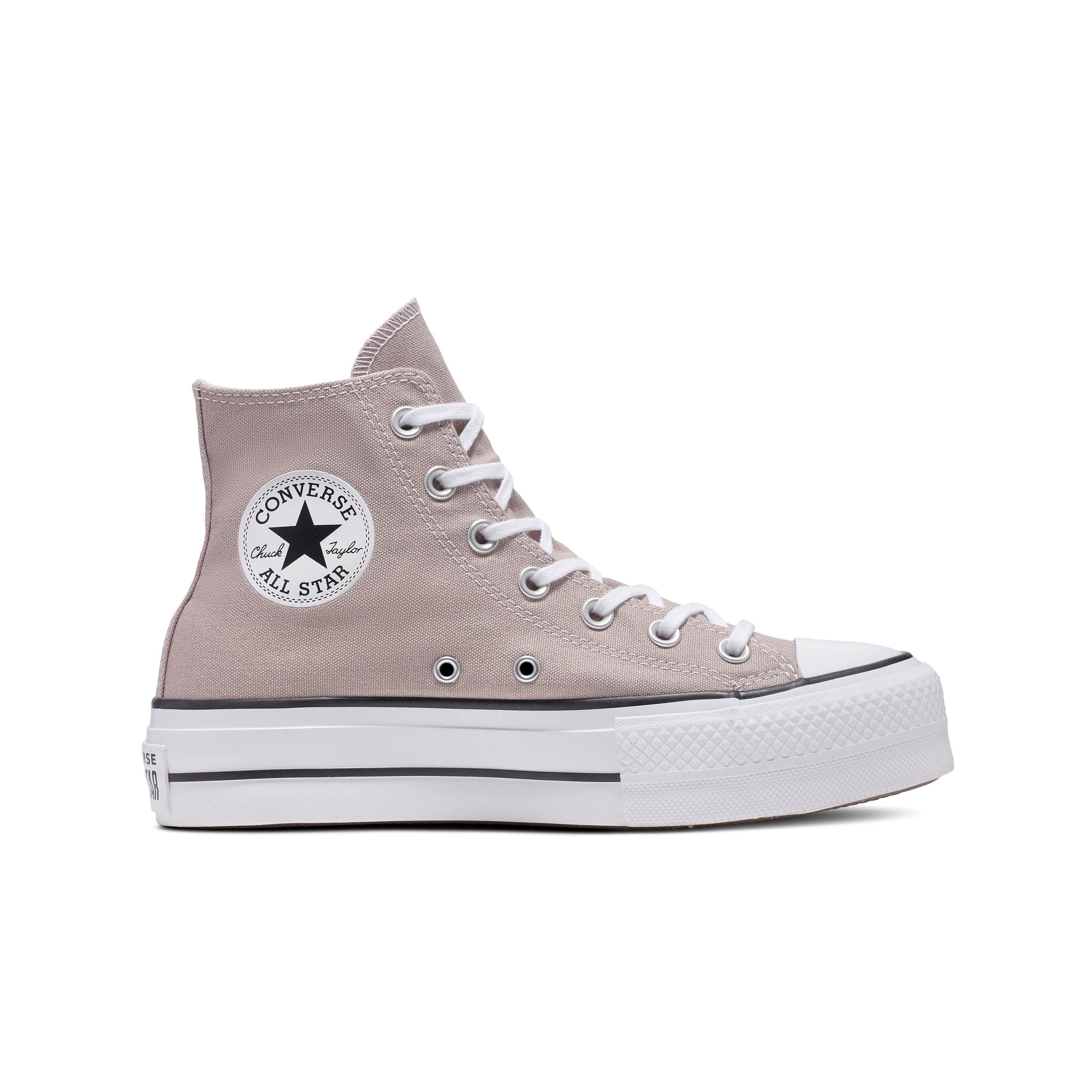 Converse Chuck Taylor All Star Lift Platform Wonder Stone/White Women's Shoes, Tan, Size: 7