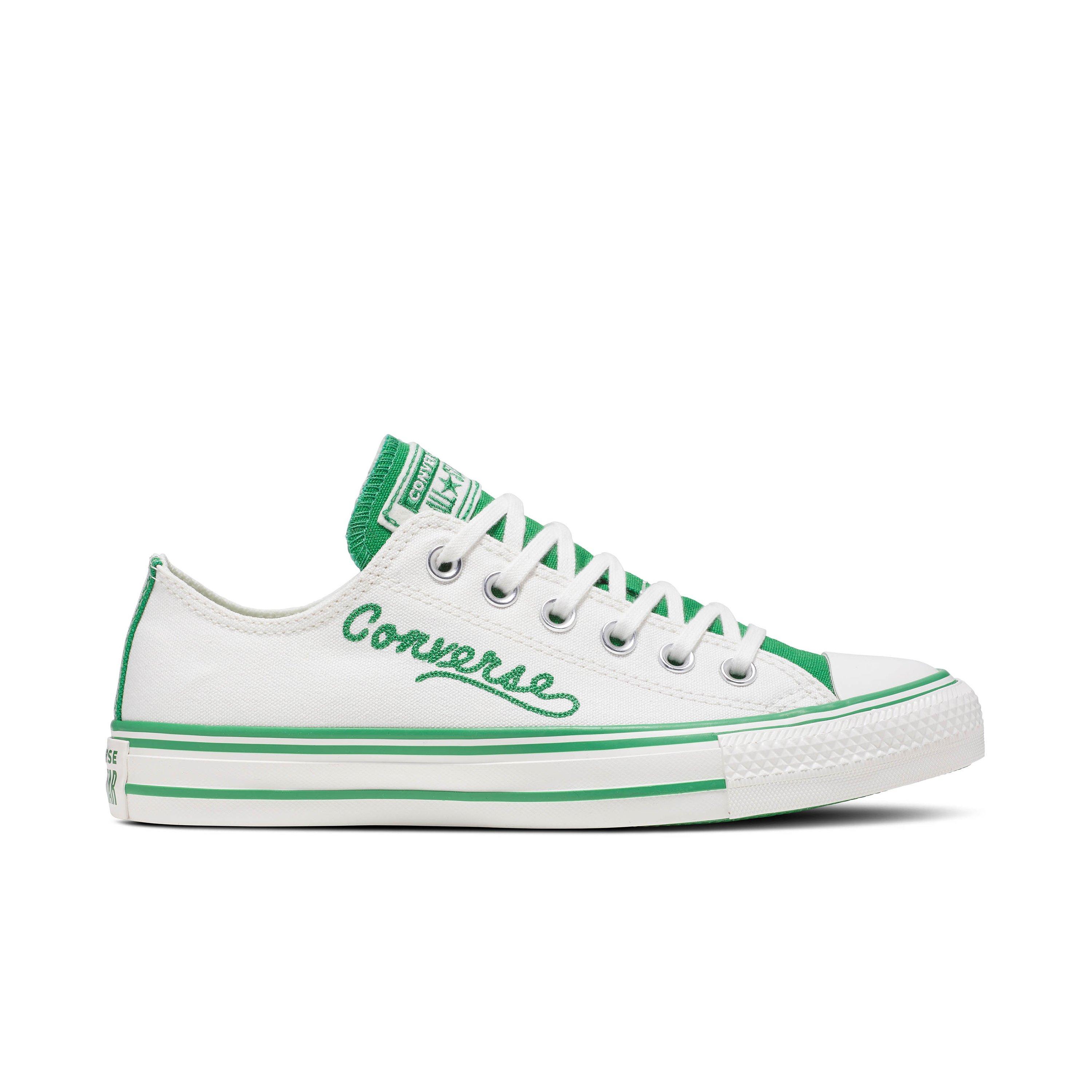 Converse Chuck Taylor All Star Vintage White/Green Women's Shoe - Hibbett  | City Gear