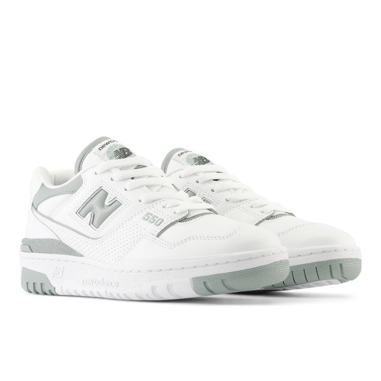 New Balance 550 White/Green Men's Shoe - Hibbett