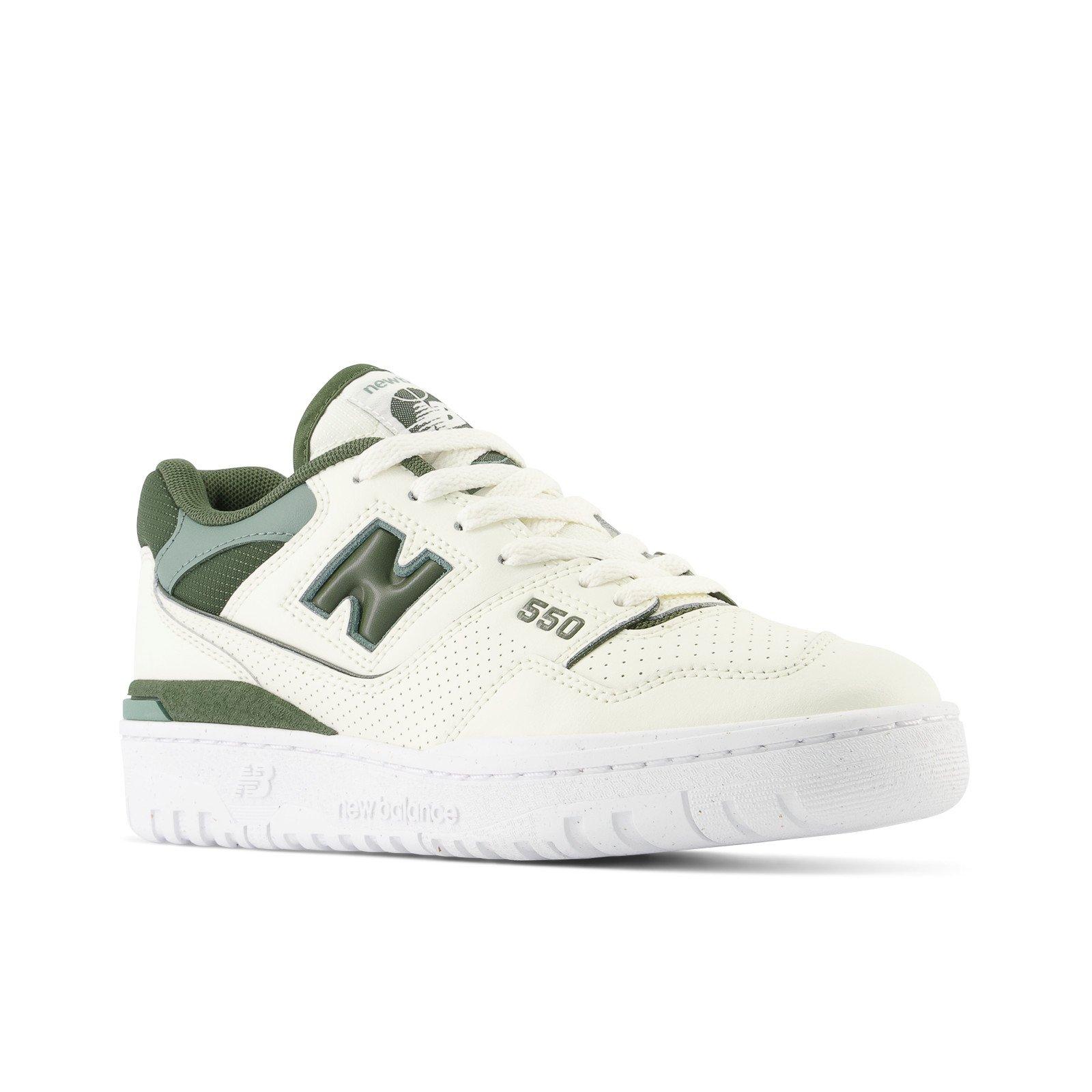 New Balance 550 White/Green Men's Shoe - Hibbett