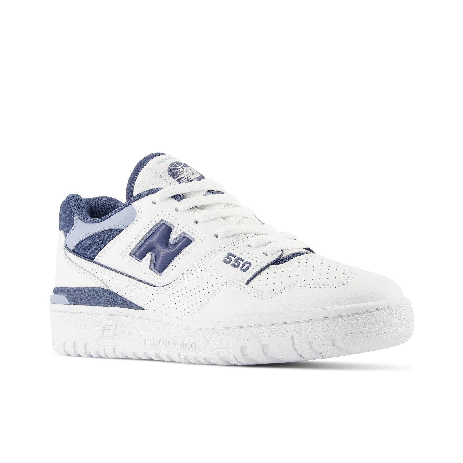 New Balance 550 Vintage Indigo Womens Lifestyle Shoes White Blue