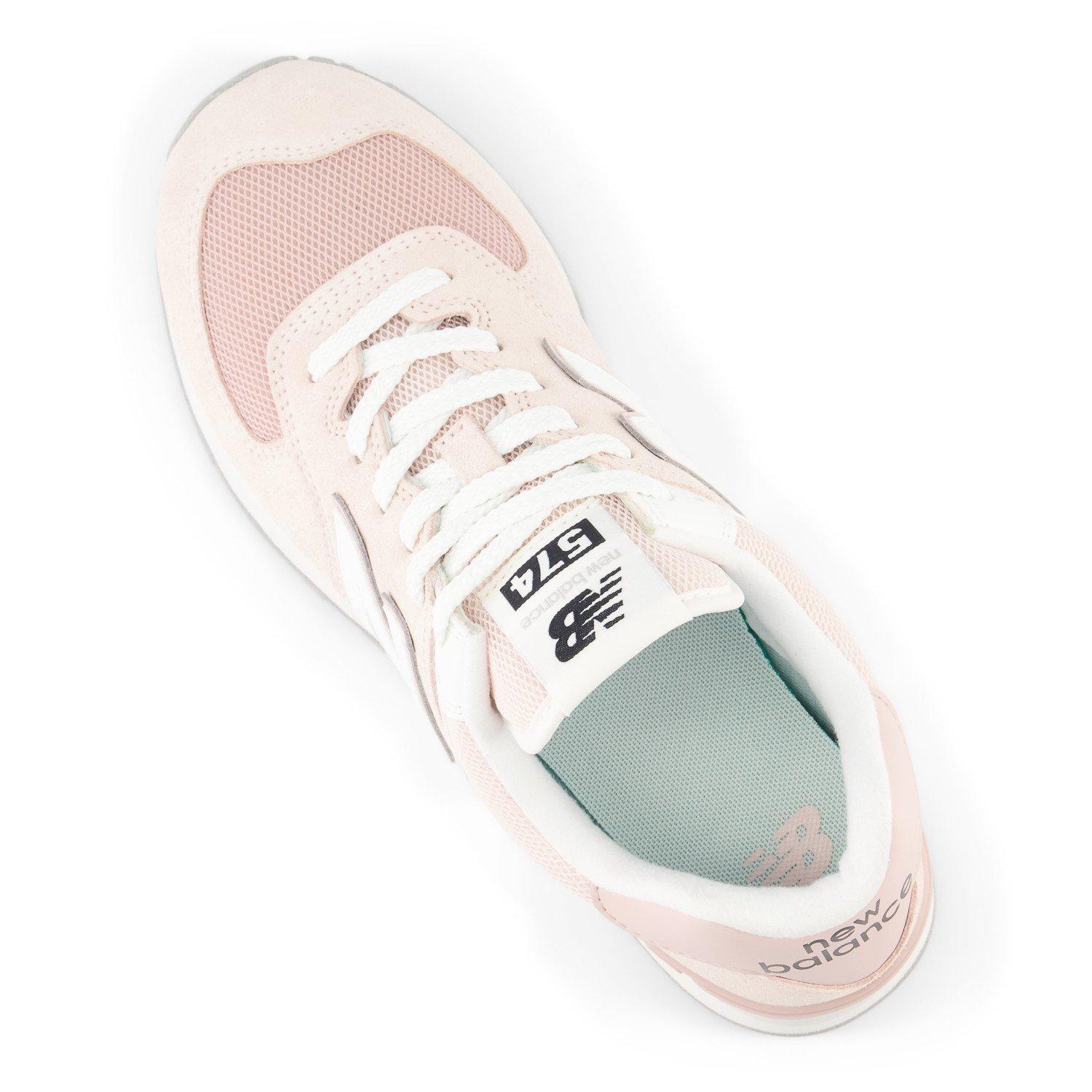 New Balance 574 Pink/White Unisex Shoe - Hibbett | City Gear