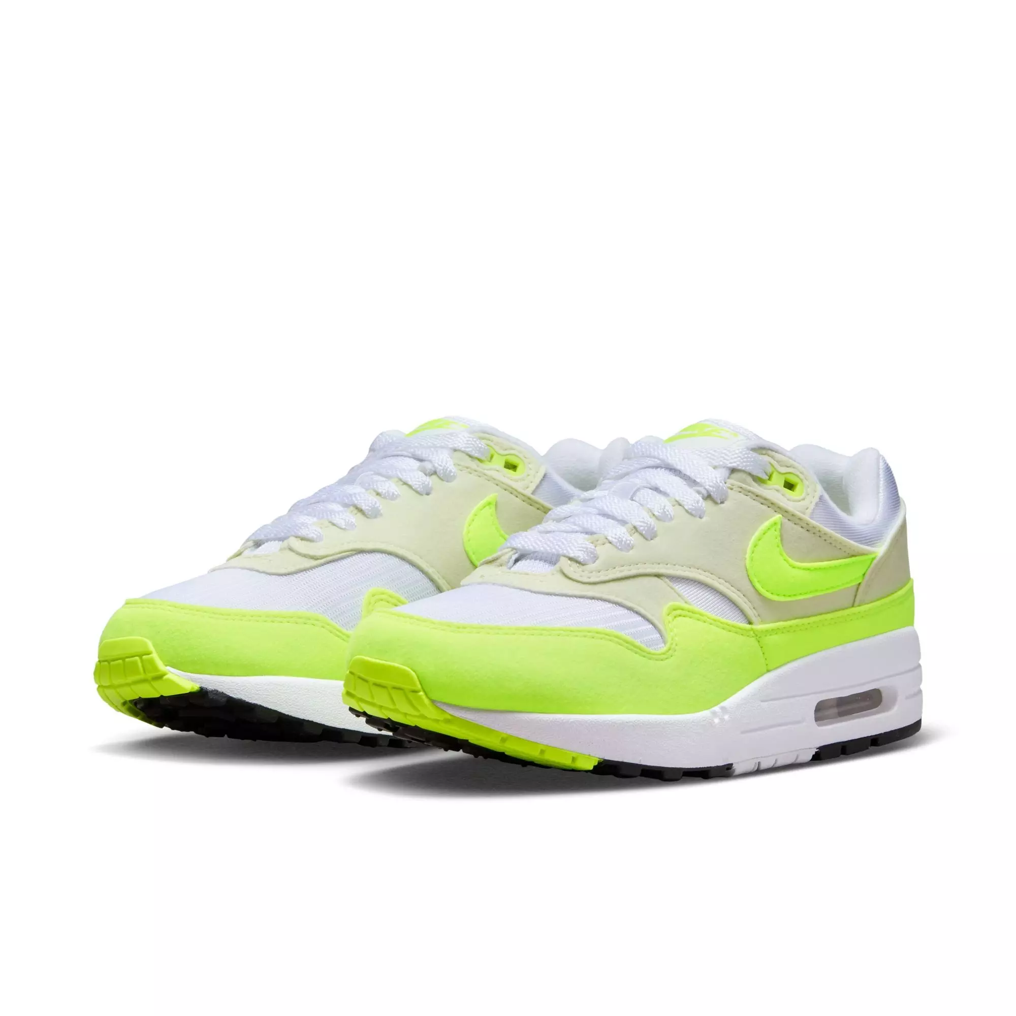 Nike Air Max 1 '87 "Volt Suede" Women's Shoe - WHITE/VOLT/SEA GLASS/BLACK