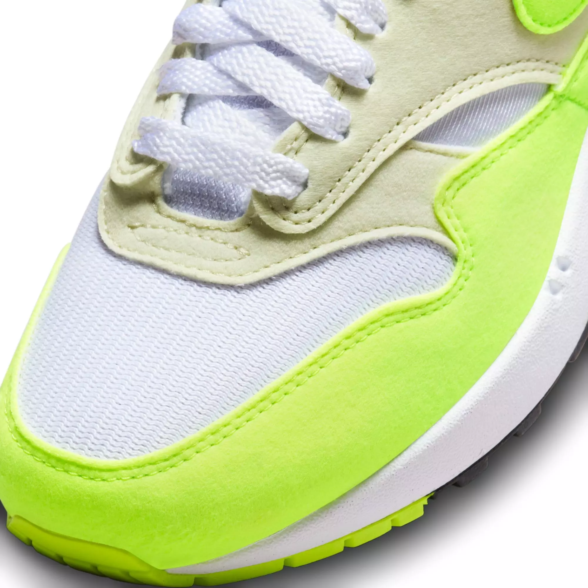 Nike Air Max 1 '87 "Volt Suede" Women's Shoe - WHITE/VOLT/SEA GLASS/BLACK