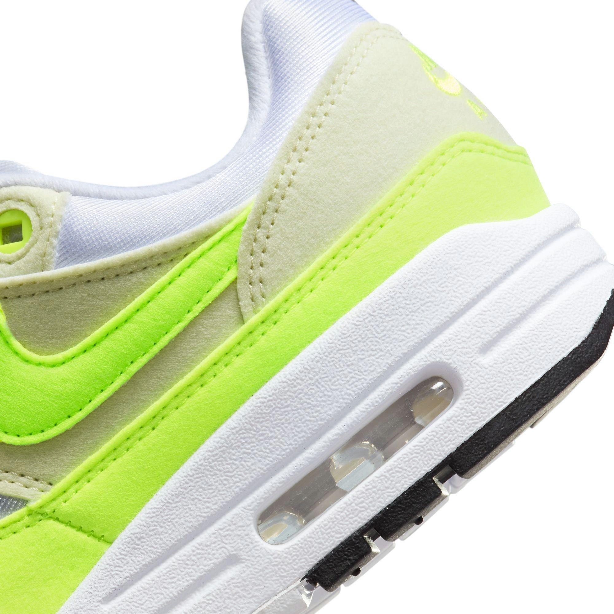 Nike Air Max 1 '87 "Volt Suede" Women's Shoe - WHITE/VOLT/SEA GLASS/BLACK Thumbnail View 5