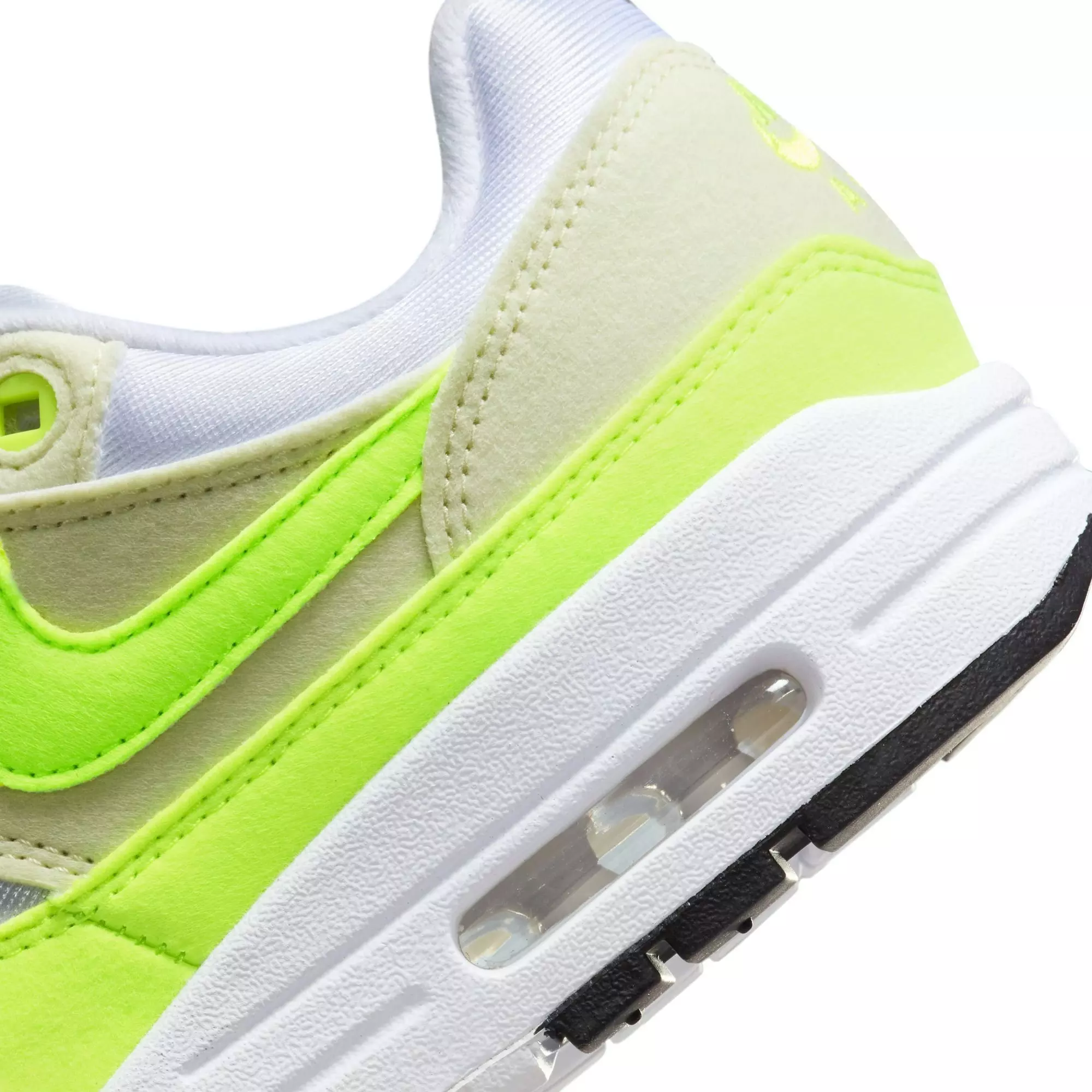 Nike Air Max 1 '87 "Volt Suede" Women's Shoe - WHITE/VOLT/SEA GLASS/BLACK