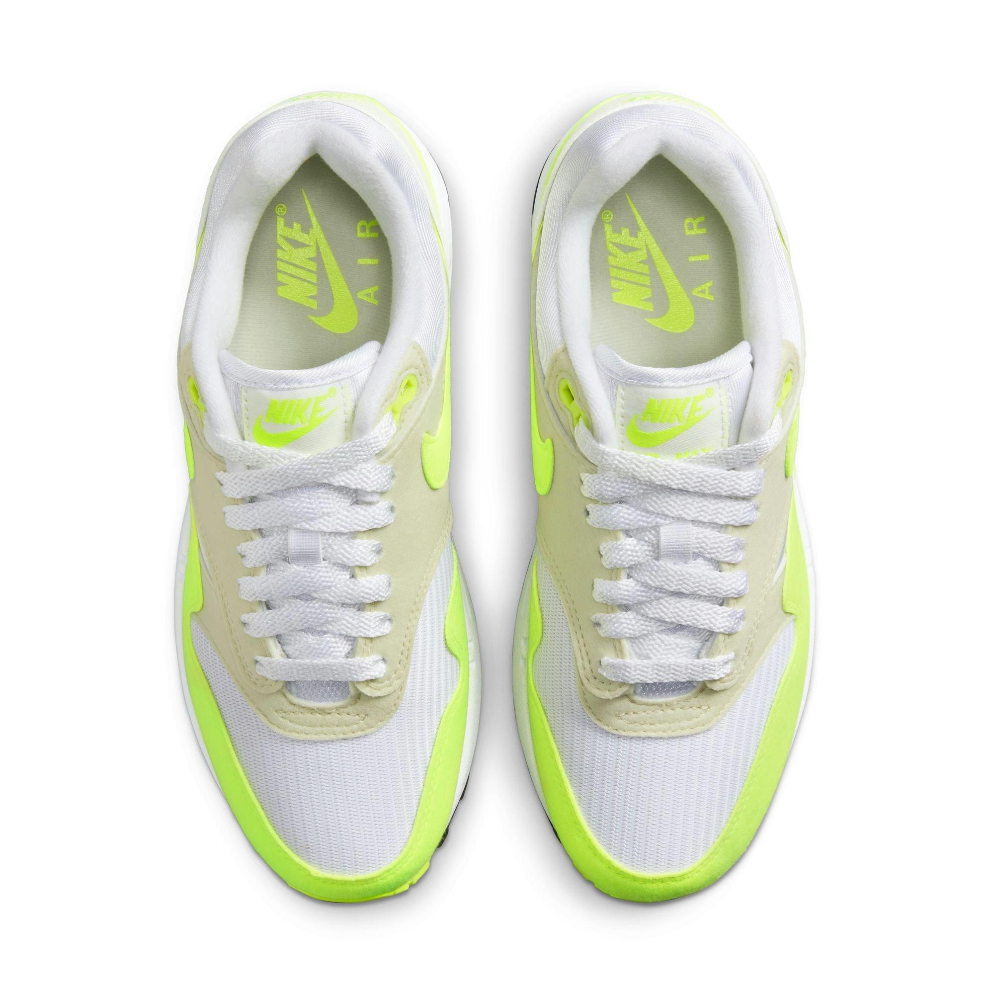 Nike Air Max 1 '87 "Volt Suede" Women's Shoe - WHITE/VOLT/SEA GLASS/BLACK Thumbnail View 9