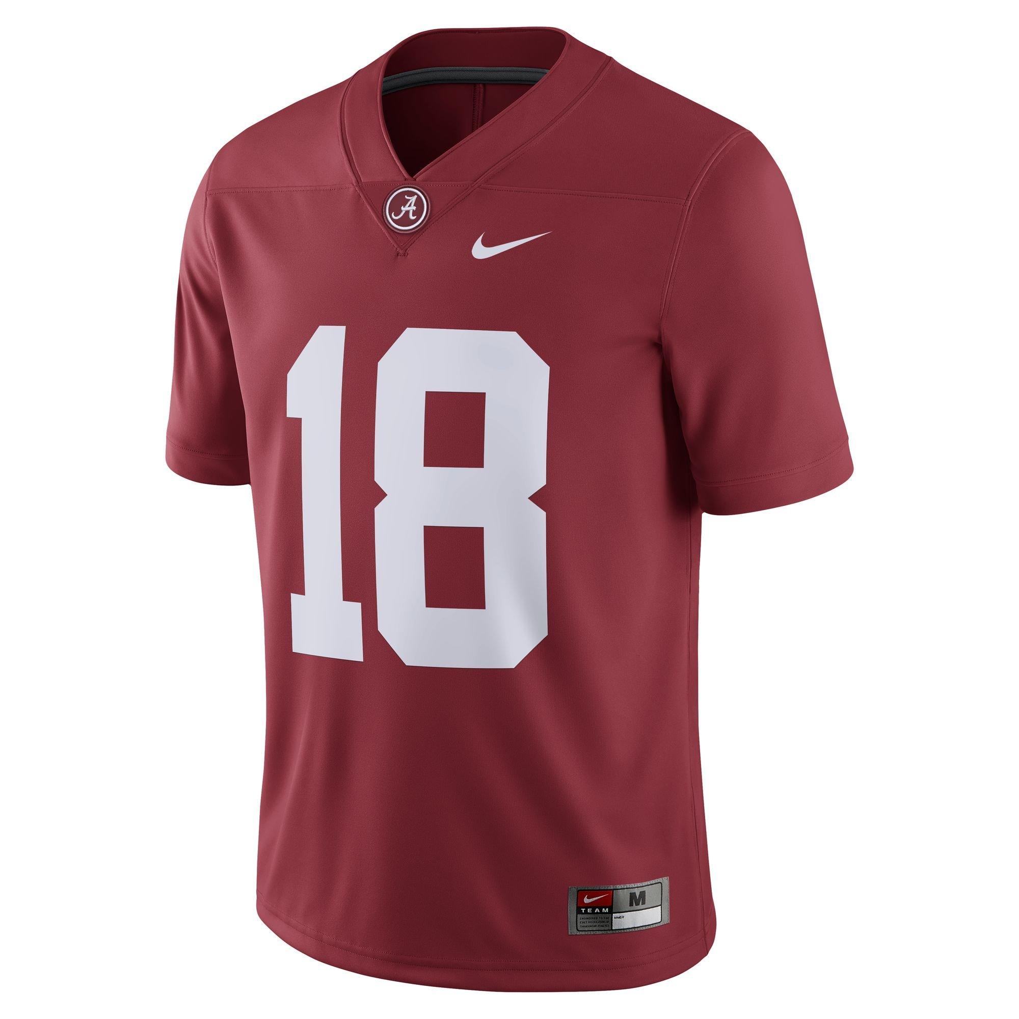 Nike Men's Alabama Crimson Tide Dri-Fit Game Jersey - RED Thumbnail View 1