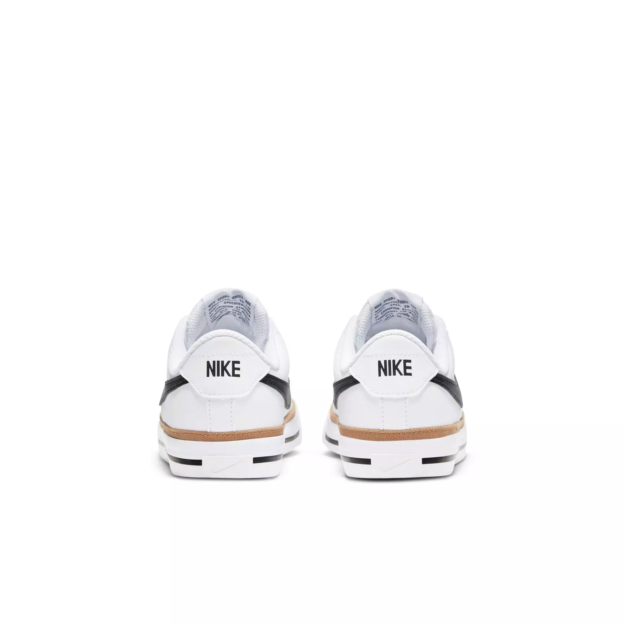 Nike Court Legacy "White/Black-Desert Ochre-Gum Light Brown" Grade School Girls' Shoe - WHITE/BROWN