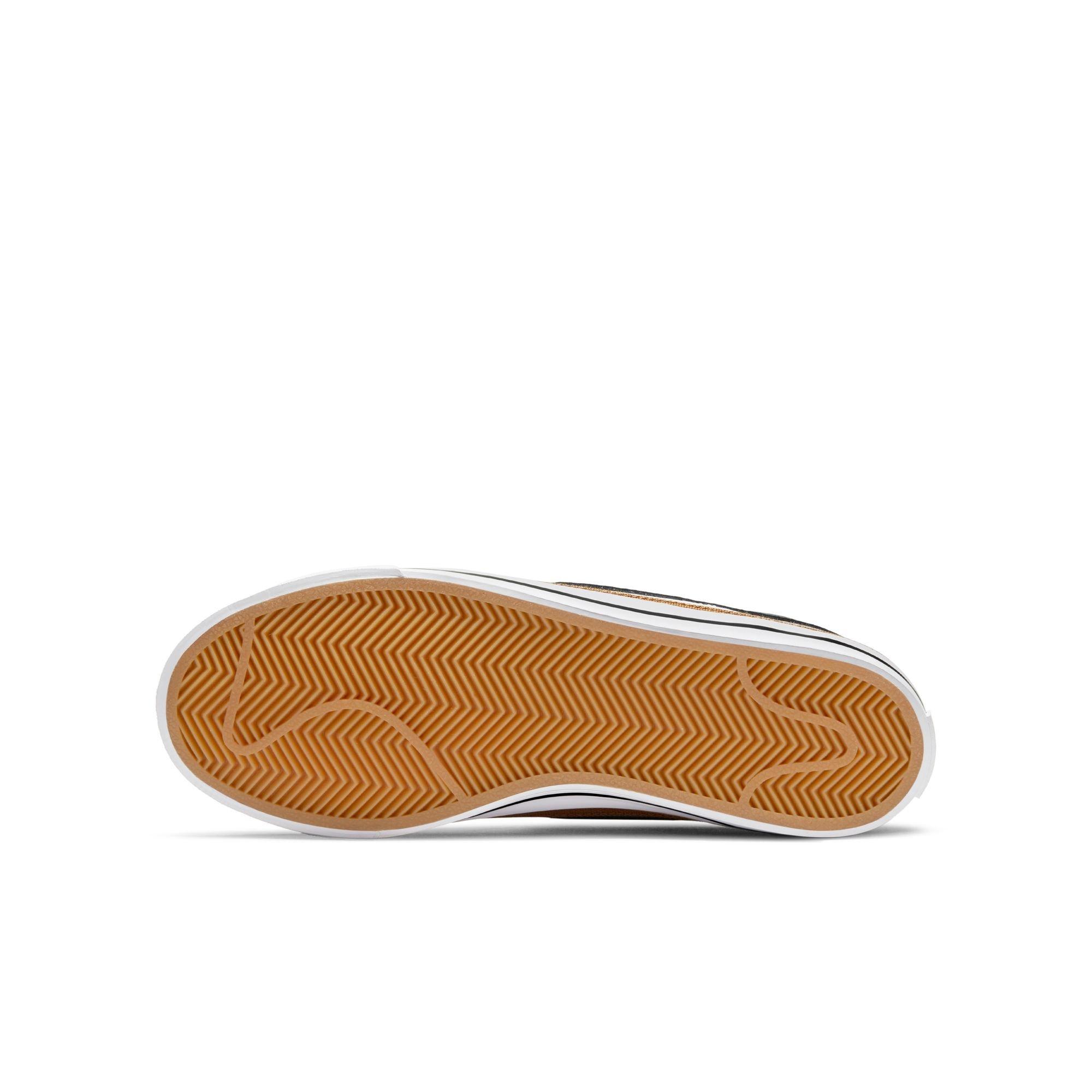 Nike Court Legacy Grade School Girls' "White/Black-Desert Ochre-Gum Light Brown" Shoe