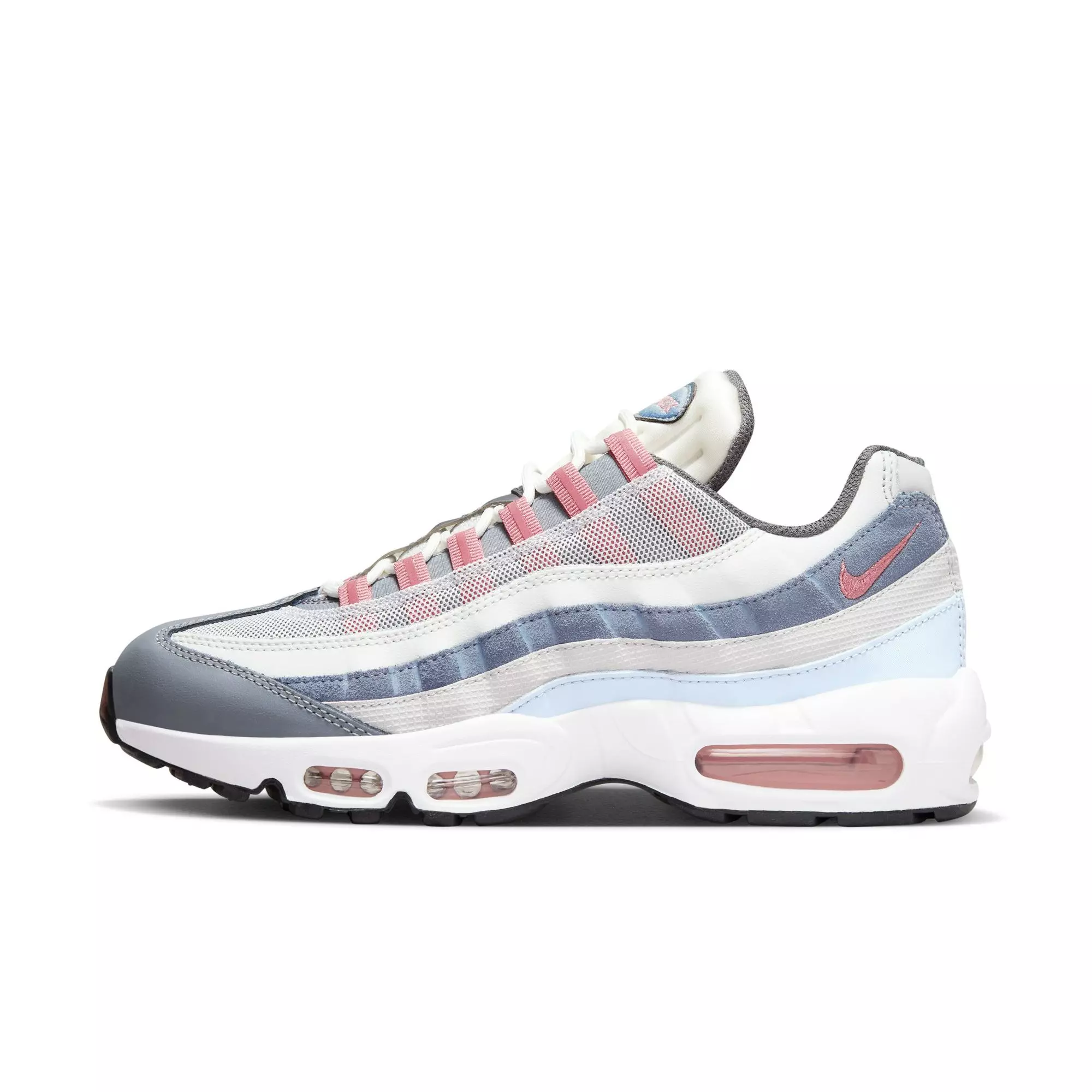 Nike Air Max 95 "Vast Grey/Red Stardust/White" Men's Shoe - GREY/RED