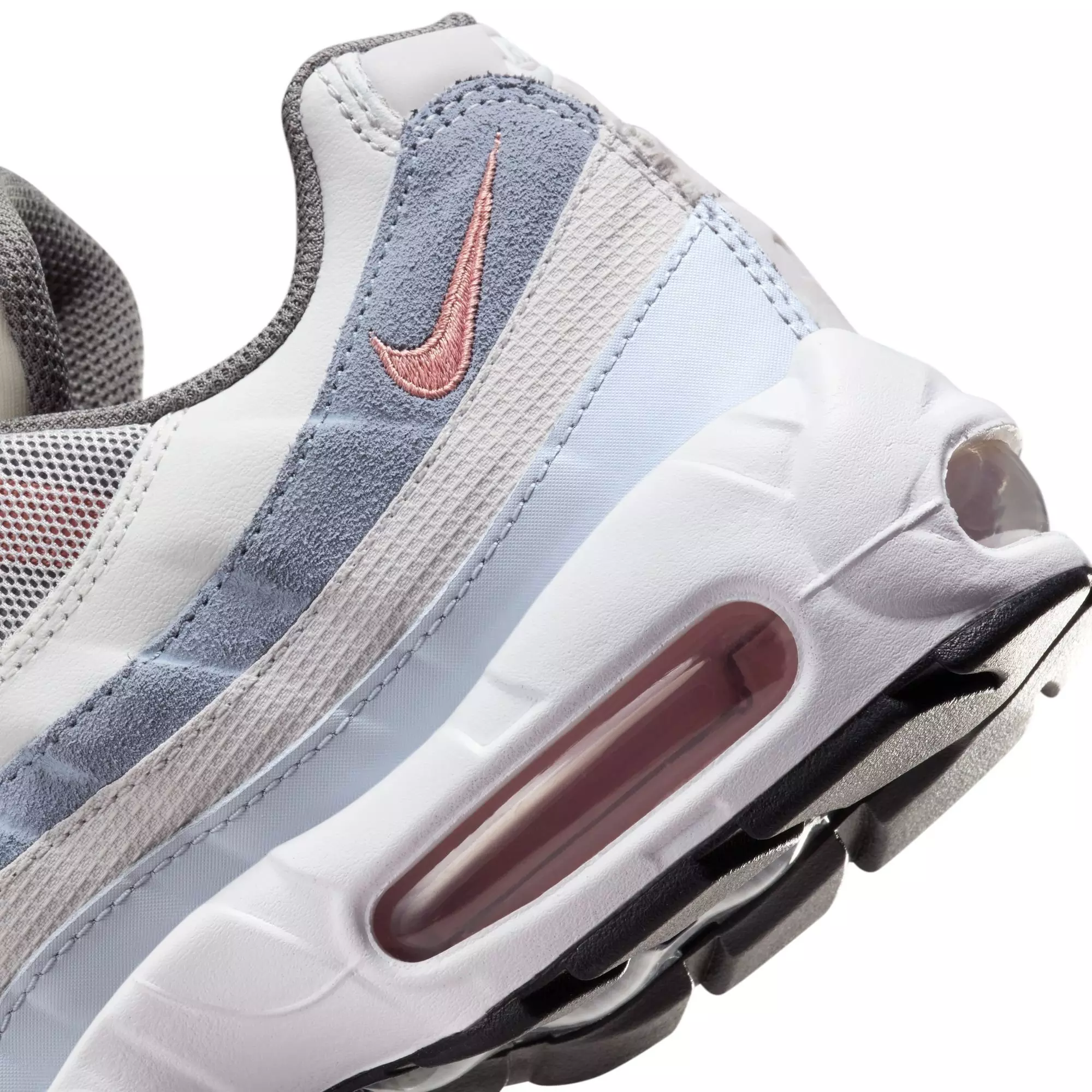 Nike Air Max 95 "Vast Grey/Red Stardust/White" Men's Shoe - GREY/RED