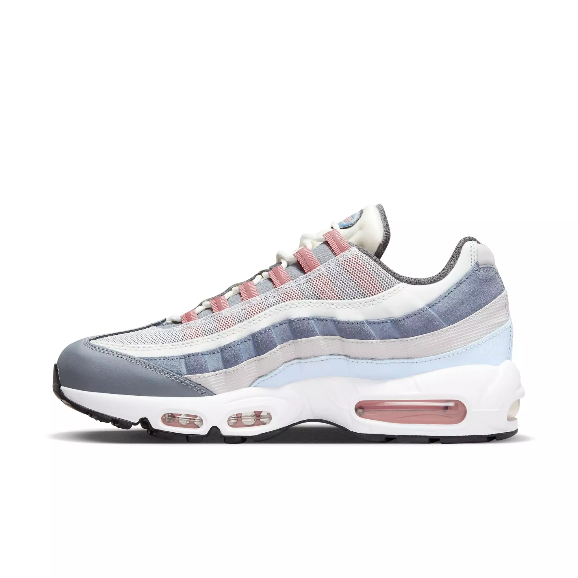 Nike Air Max 95 "Vast Grey/Red Stardust/White" Men's Shoe - GREY/RED