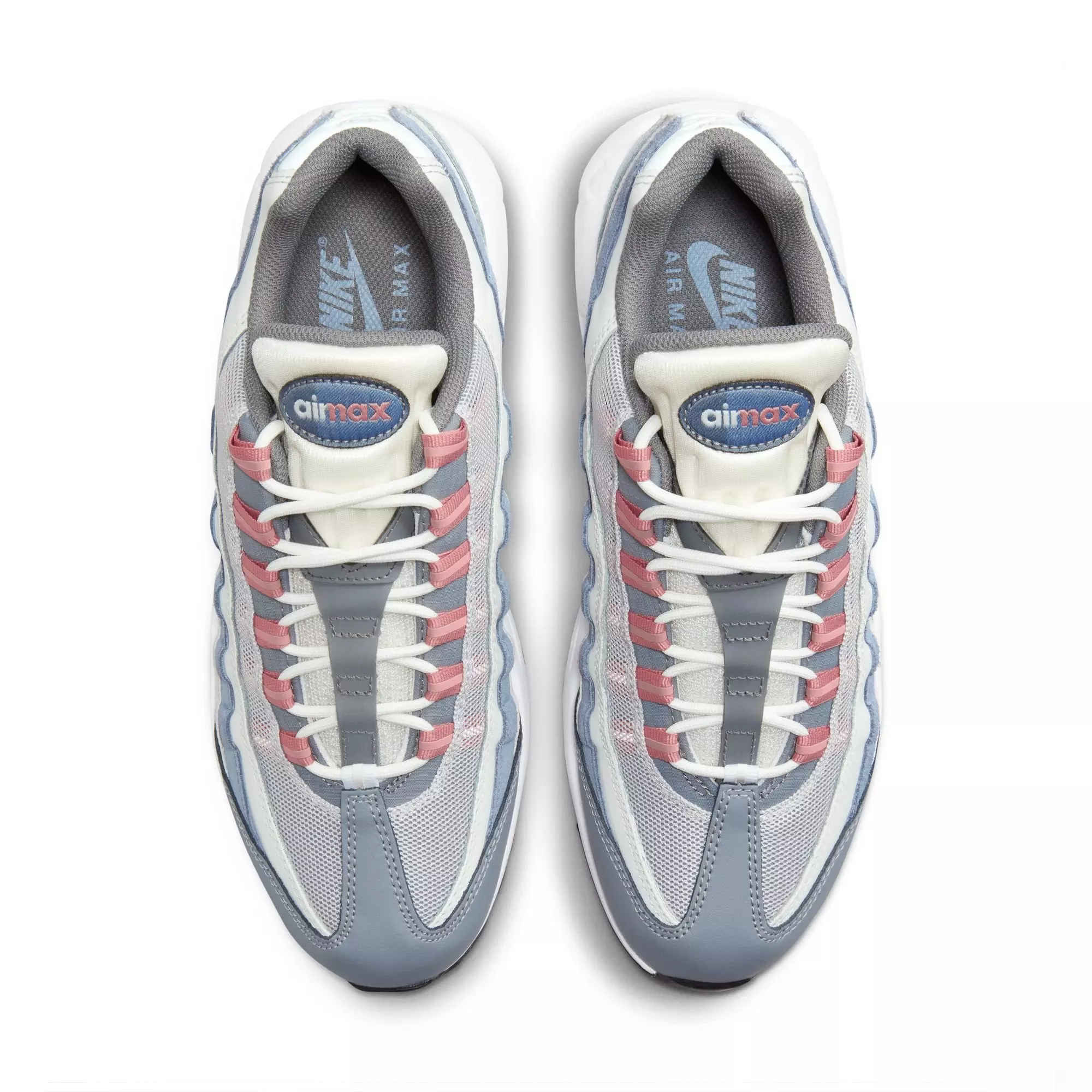 Nike Air Max 95 "Vast Grey/Red Stardust/White" Men's Shoe - GREY/RED