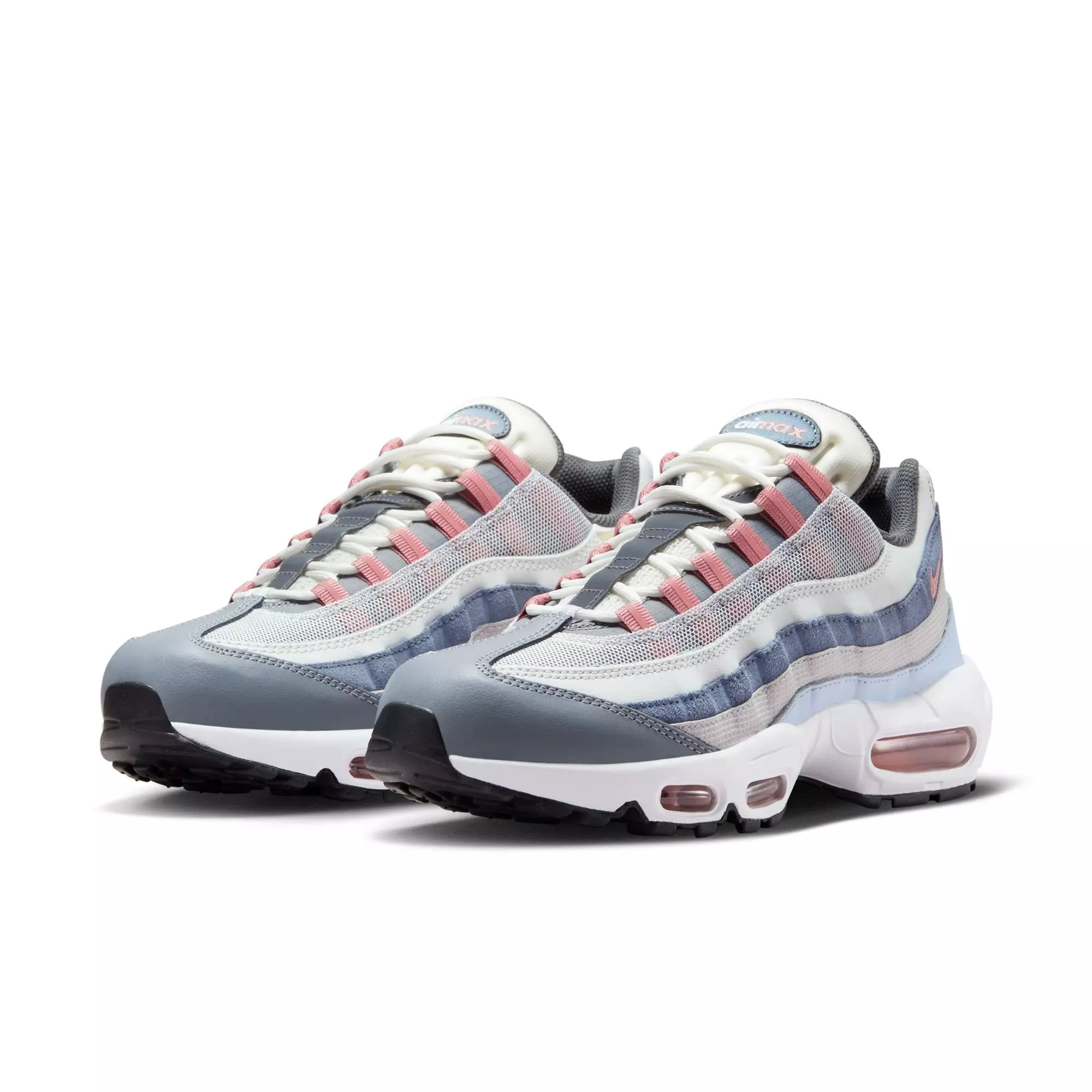 Nike Air Max 95 "Vast Grey/Red Stardust/White" Men's Shoe - GREY/RED