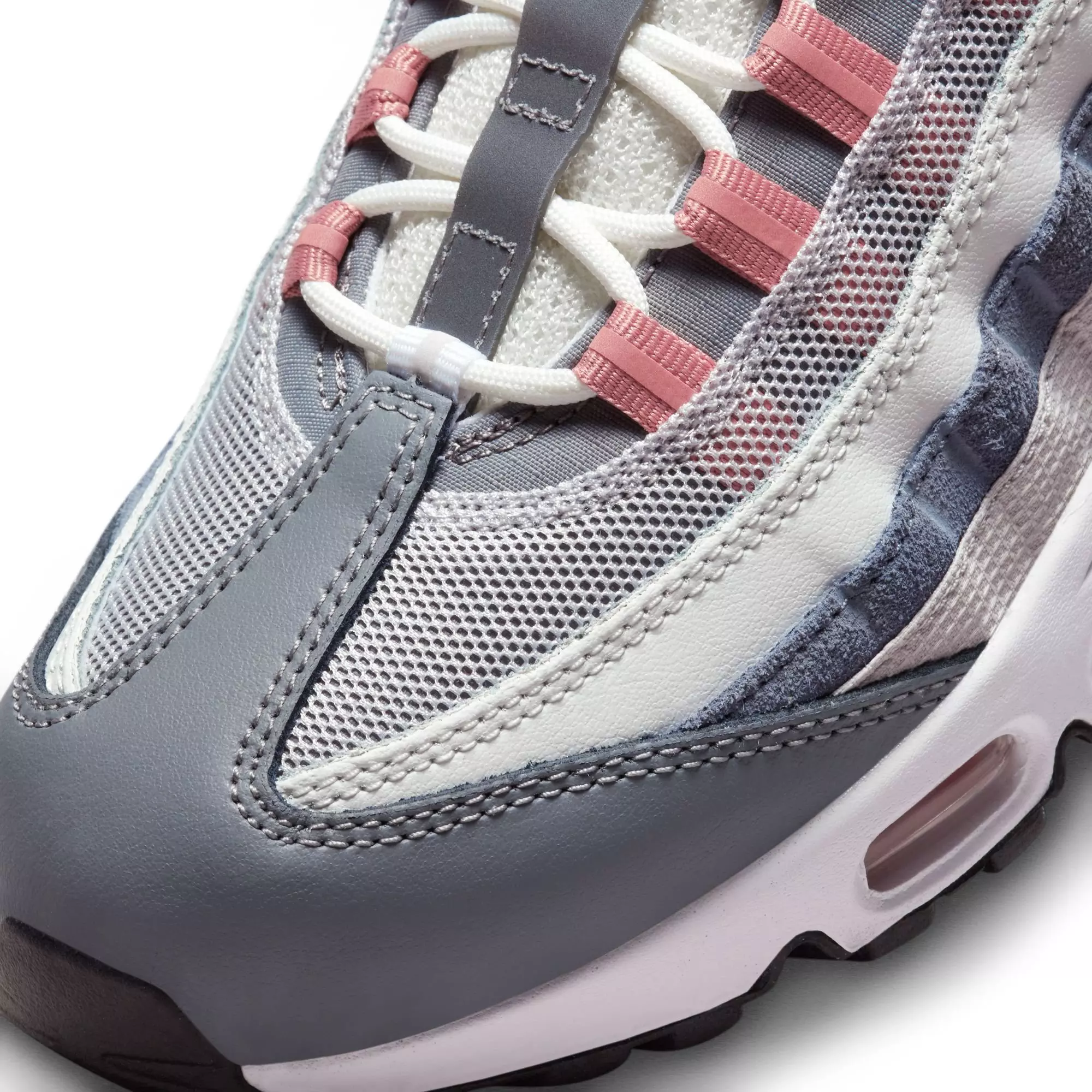 Nike Air Max 95 "Vast Grey/Red Stardust/White" Men's Shoe - GREY/RED