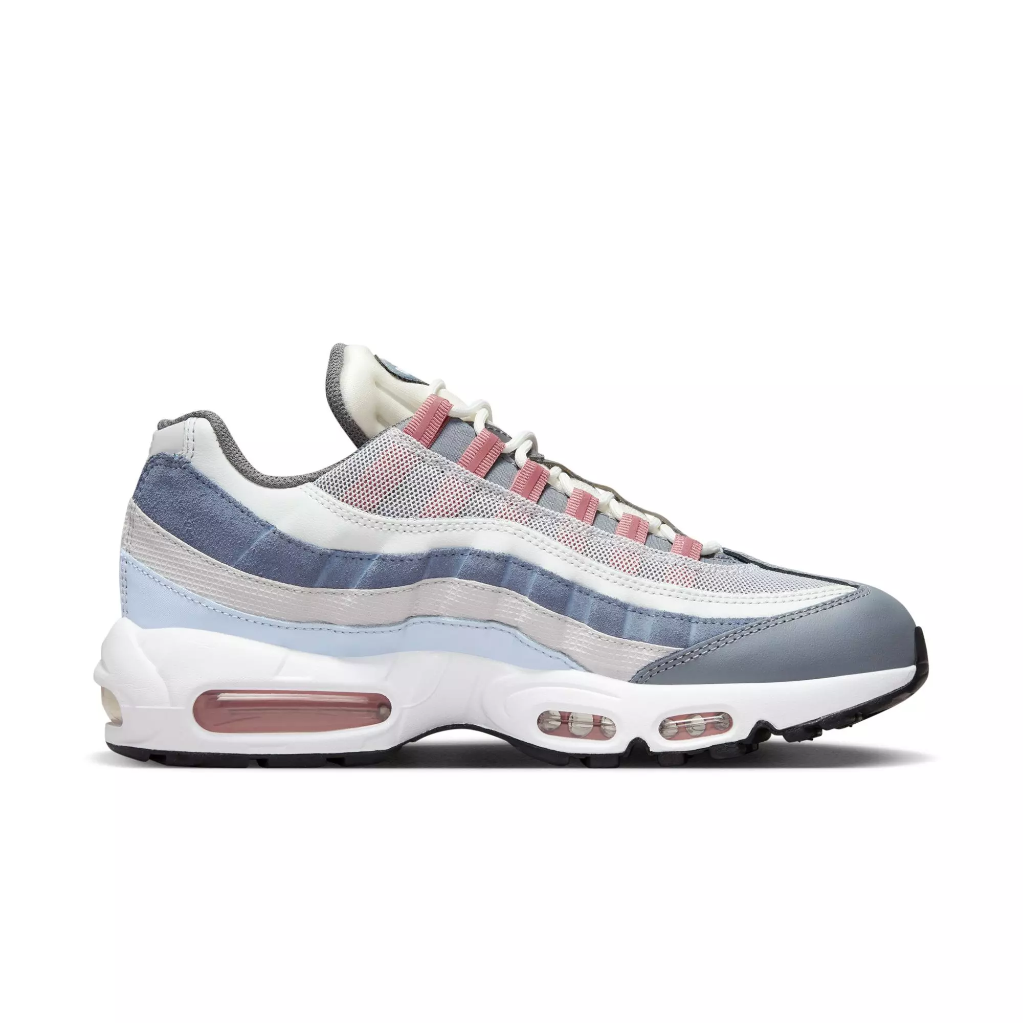 Nike Air Max 95 "Vast Grey/Red Stardust/White" Men's Shoe - GREY/RED