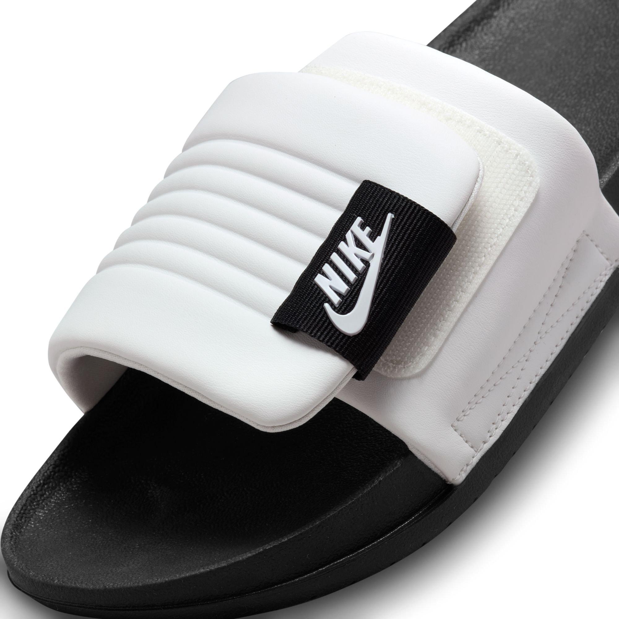 Nike Offcourt Adjust "Summit White/Black" Men's Slide - BLACK/WHITE Thumbnail View 8