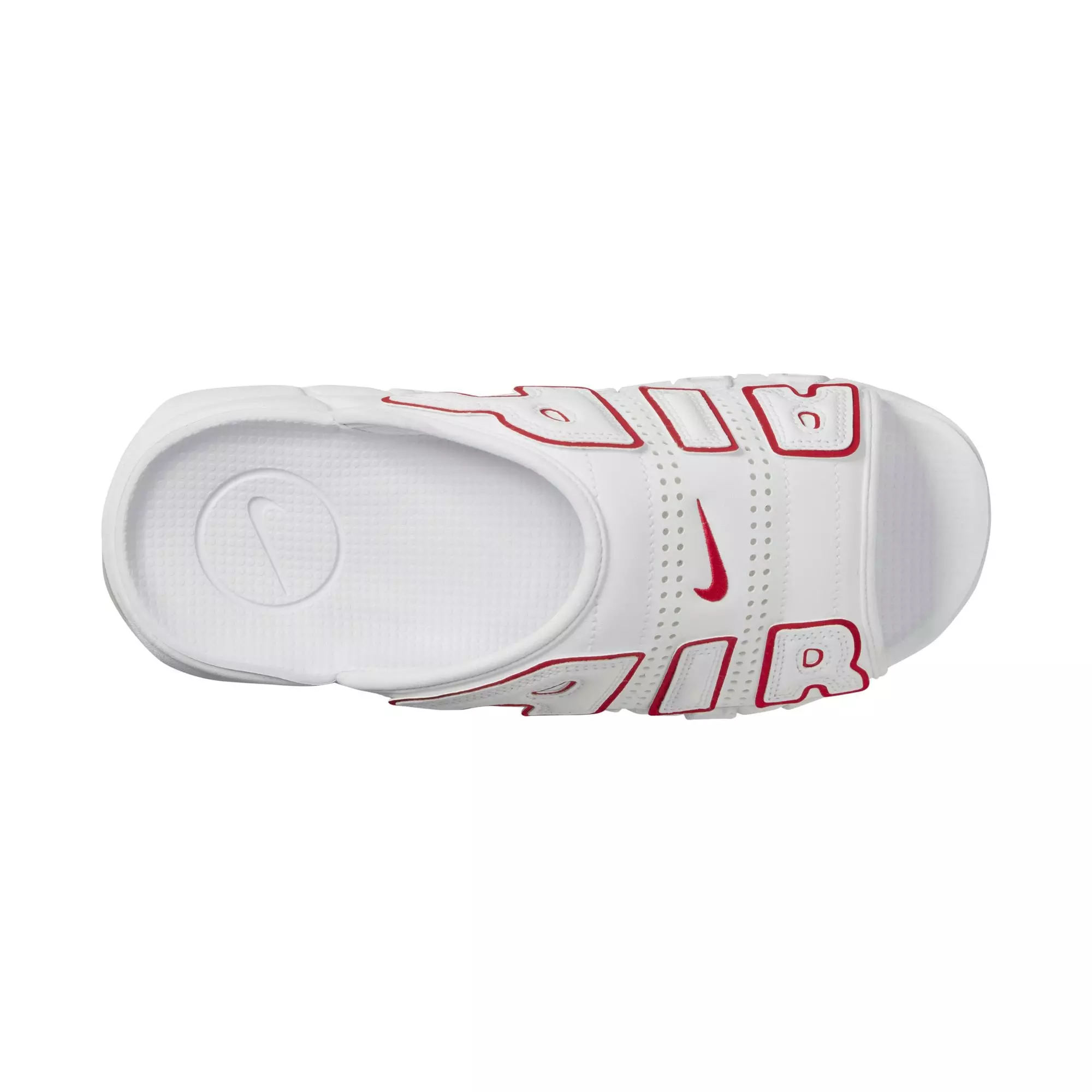 Nike Air More Uptempo "White/University Red" Men's Slide - WHITE/RED