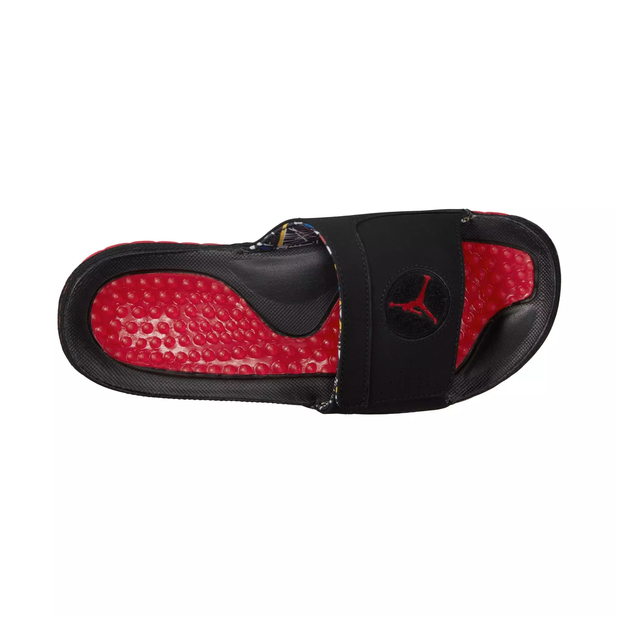 Jordan Hydro VIII Retro "Black/University Red/White/Varsity Maize" Men's Slide - BLACK/RED