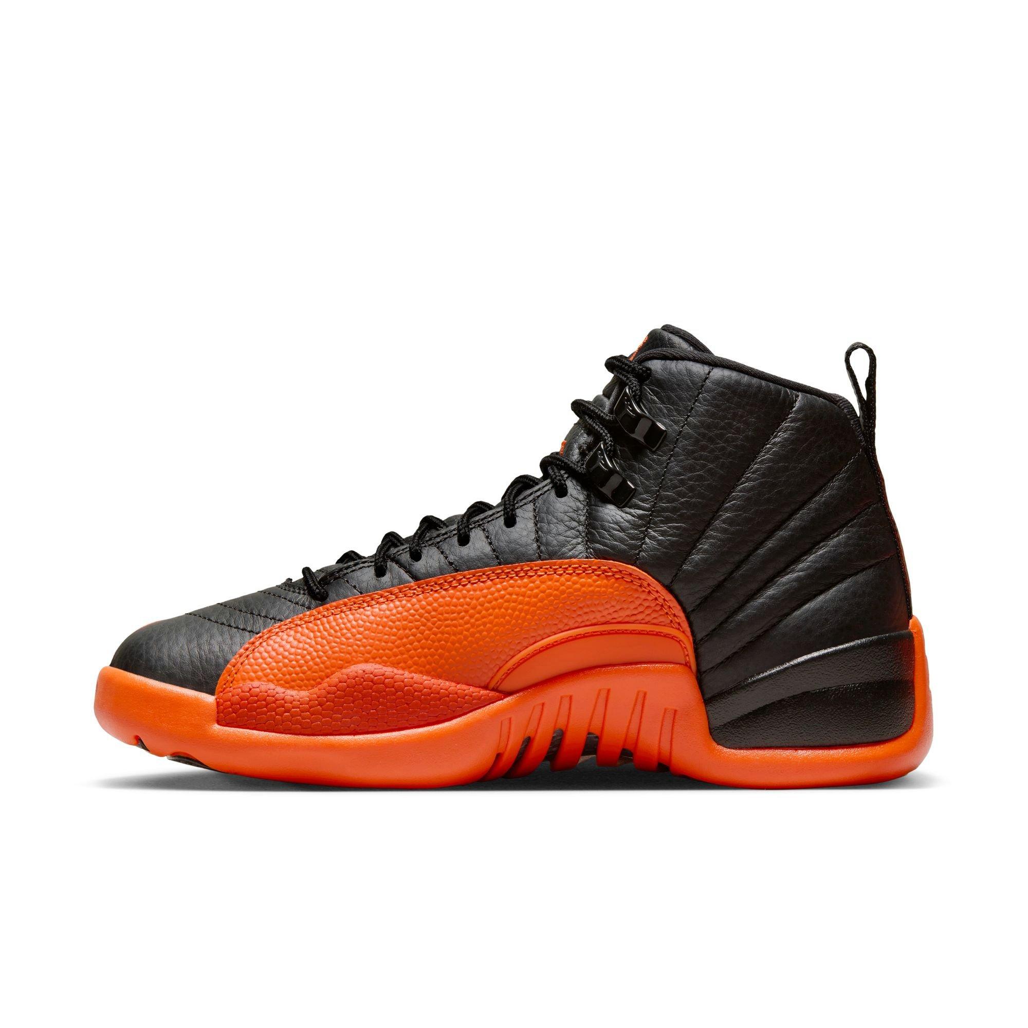 Jordan 12 Retro "Brilliant Orange" Women's Shoe - BLACK/BRILLIANT ORNGE/WHITE Thumbnail View 9