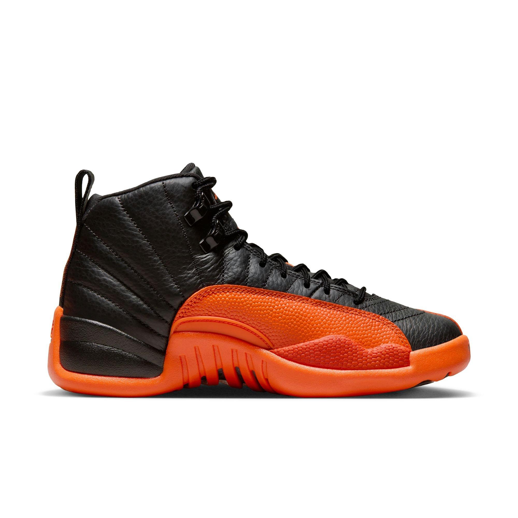 Jordan 12 Retro "Brilliant Orange" Women's Shoe - BLACK/BRILLIANT ORNGE/WHITE Thumbnail View 2