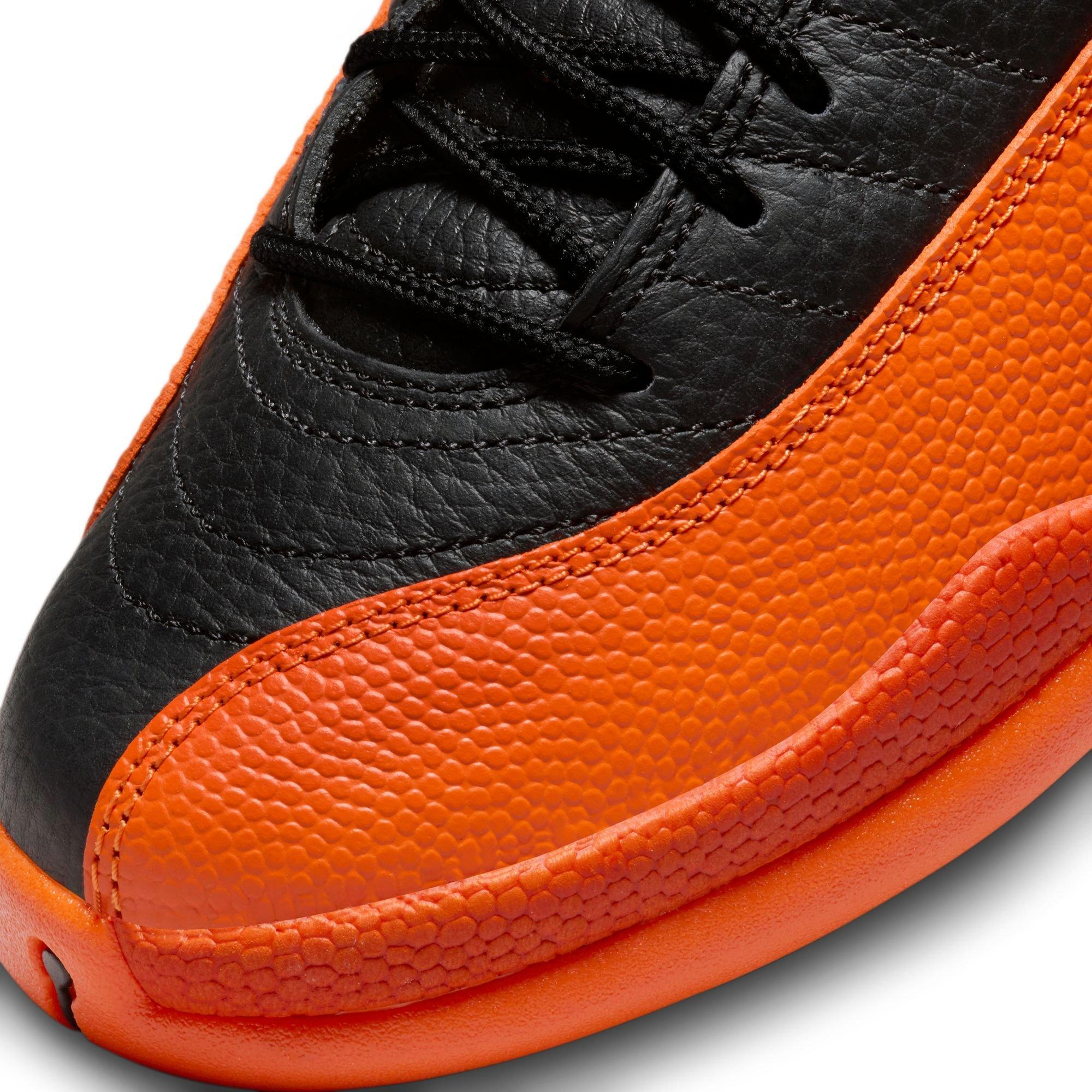 Jordan 12 Retro "Brilliant Orange" Women's Shoe - BLACK/BRILLIANT ORNGE/WHITE Thumbnail View 3