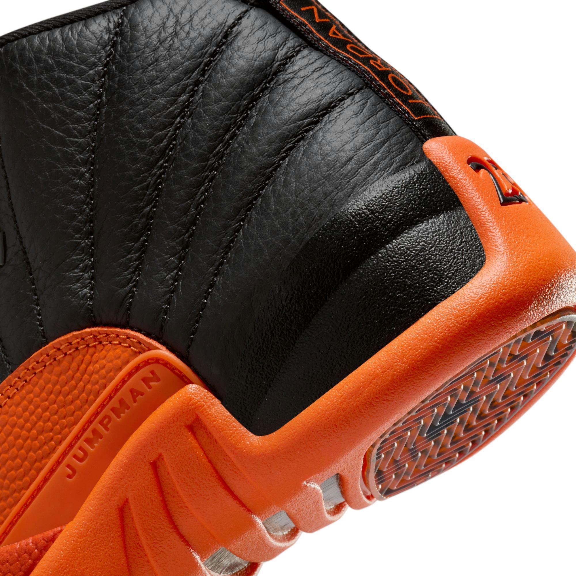 Jordan 12 Retro "Brilliant Orange" Women's Shoe - BLACK/BRILLIANT ORNGE/WHITE Thumbnail View 4