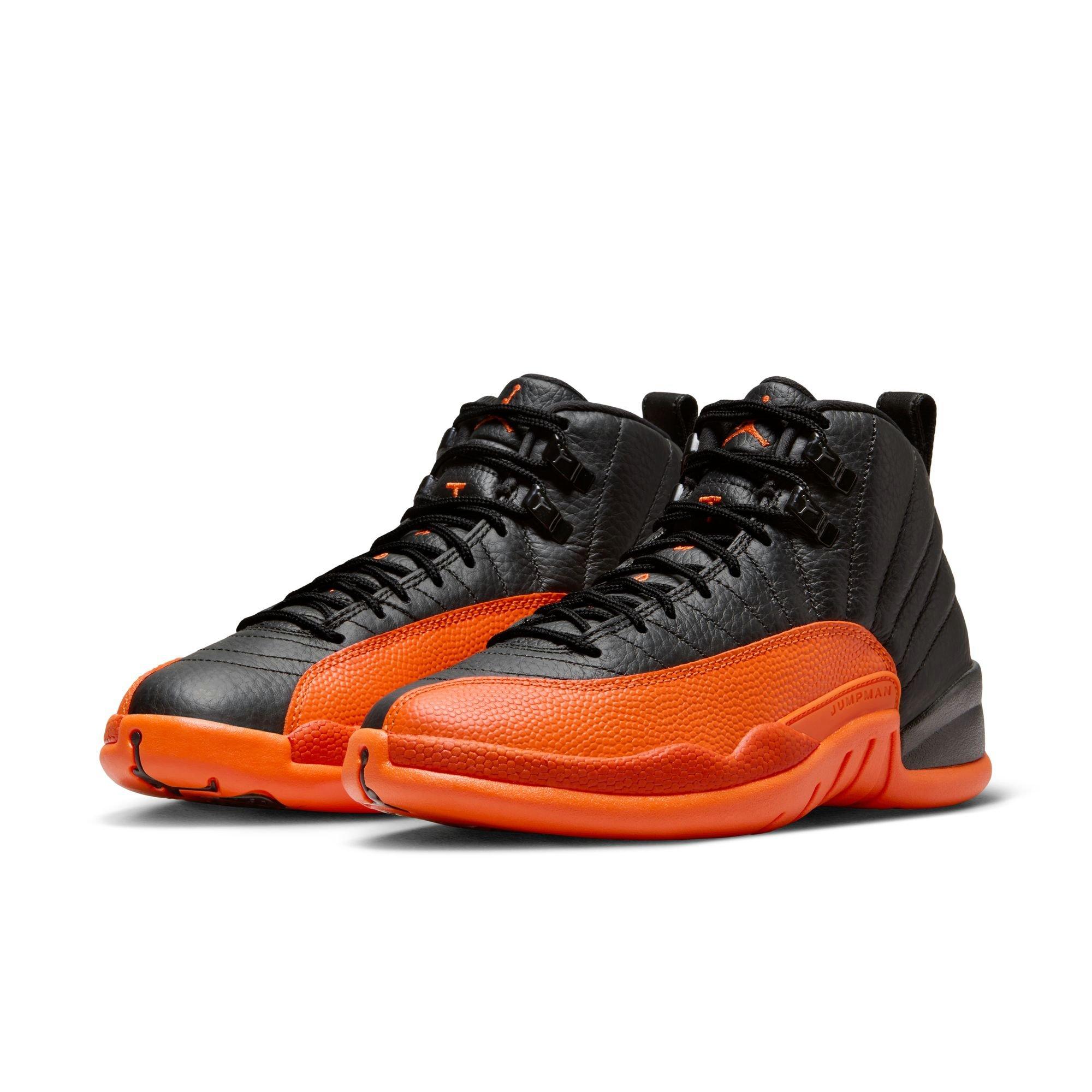 Jordan 12 Retro "Brilliant Orange" Women's Shoe - BLACK/BRILLIANT ORNGE/WHITE Thumbnail View 7