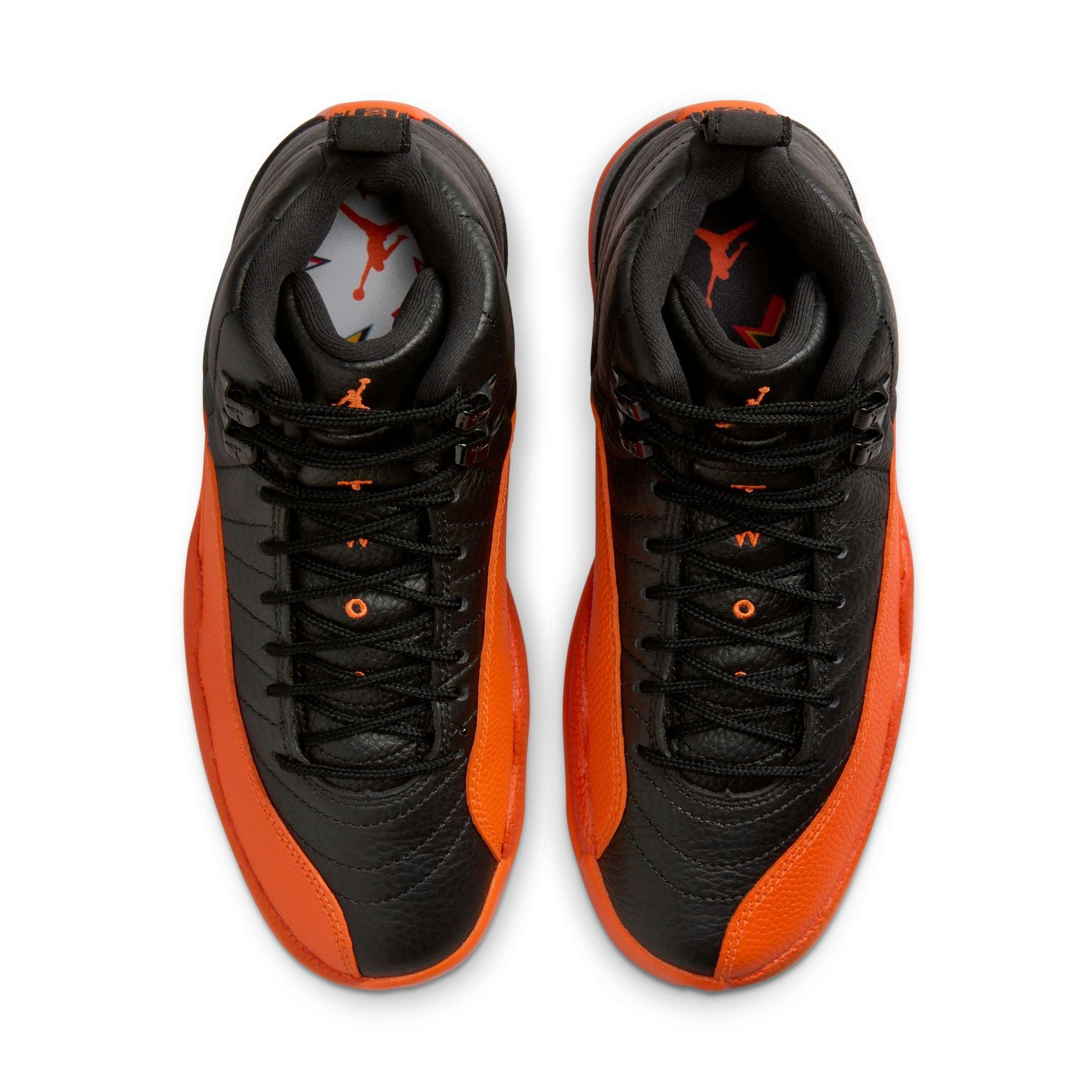 Jordan 12 Retro "Brilliant Orange" Women's Shoe - BLACK/BRILLIANT ORNGE/WHITE Thumbnail View 11