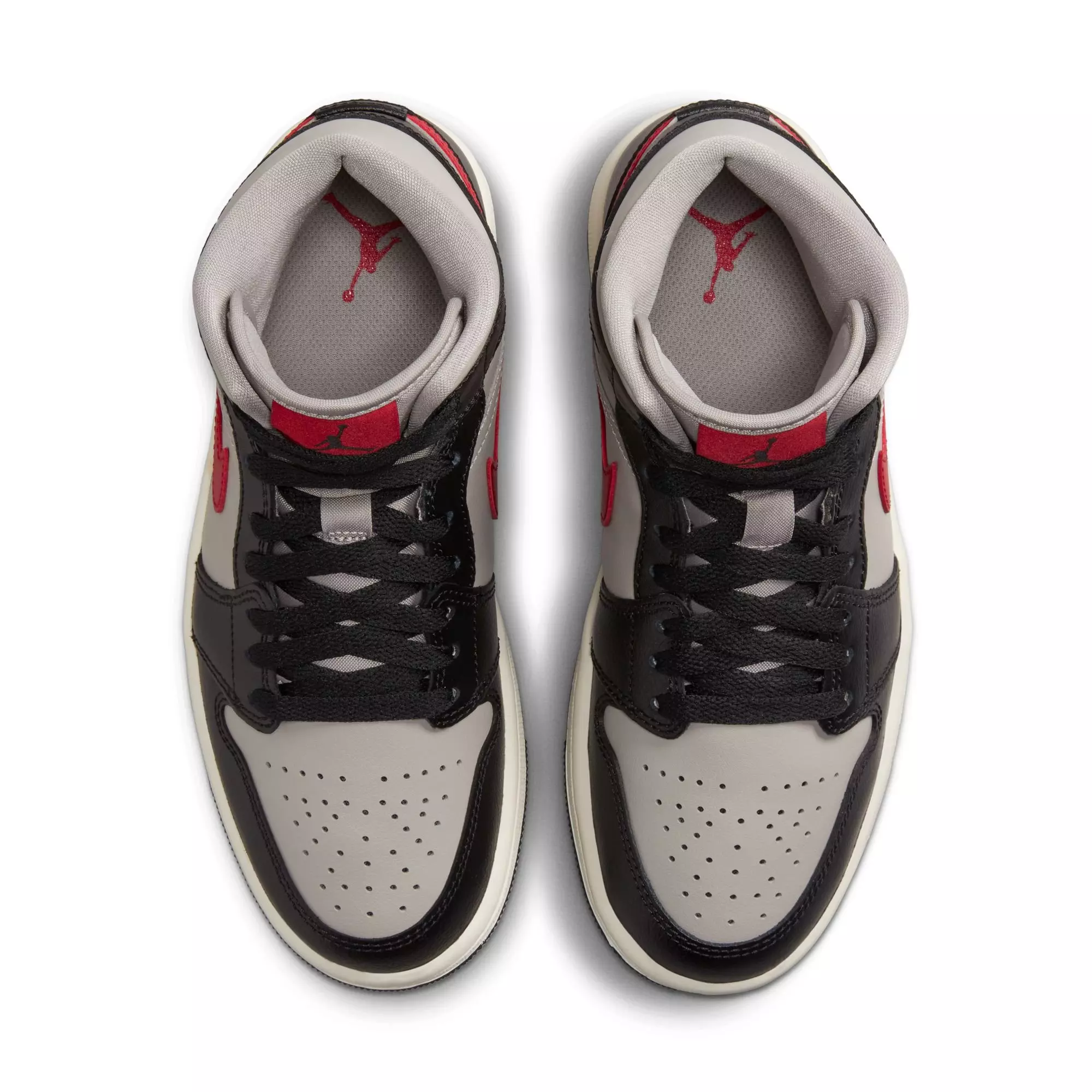Jordan 1 Mid "Black/Gym Red" Women's Shoe - BLACK/RED