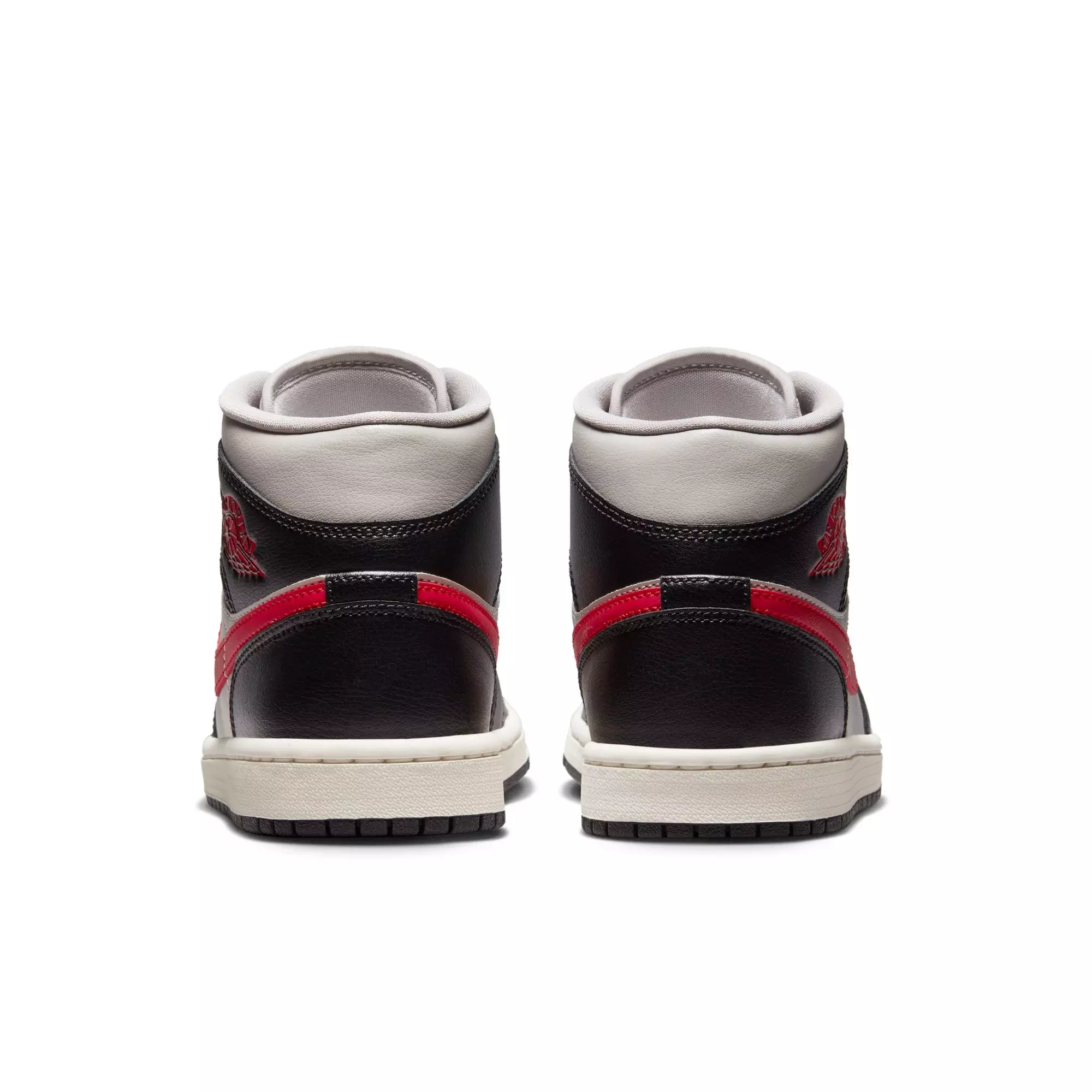 Jordan 1 Mid "Black/Gym Red" Women's Shoe - BLACK/RED