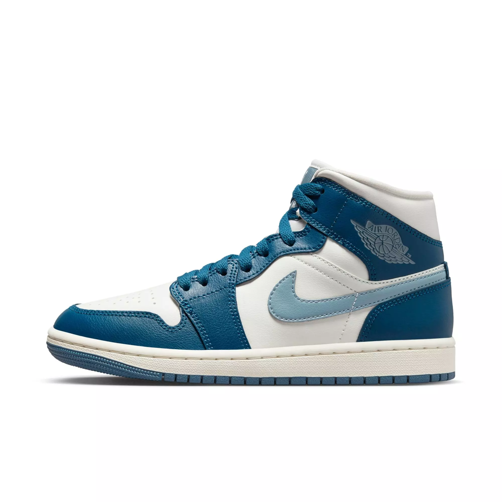 Jordan 1 Mid "Sky J French Blue/Ozone Blue/Sail" Women's Shoe - WHITE/BLUE