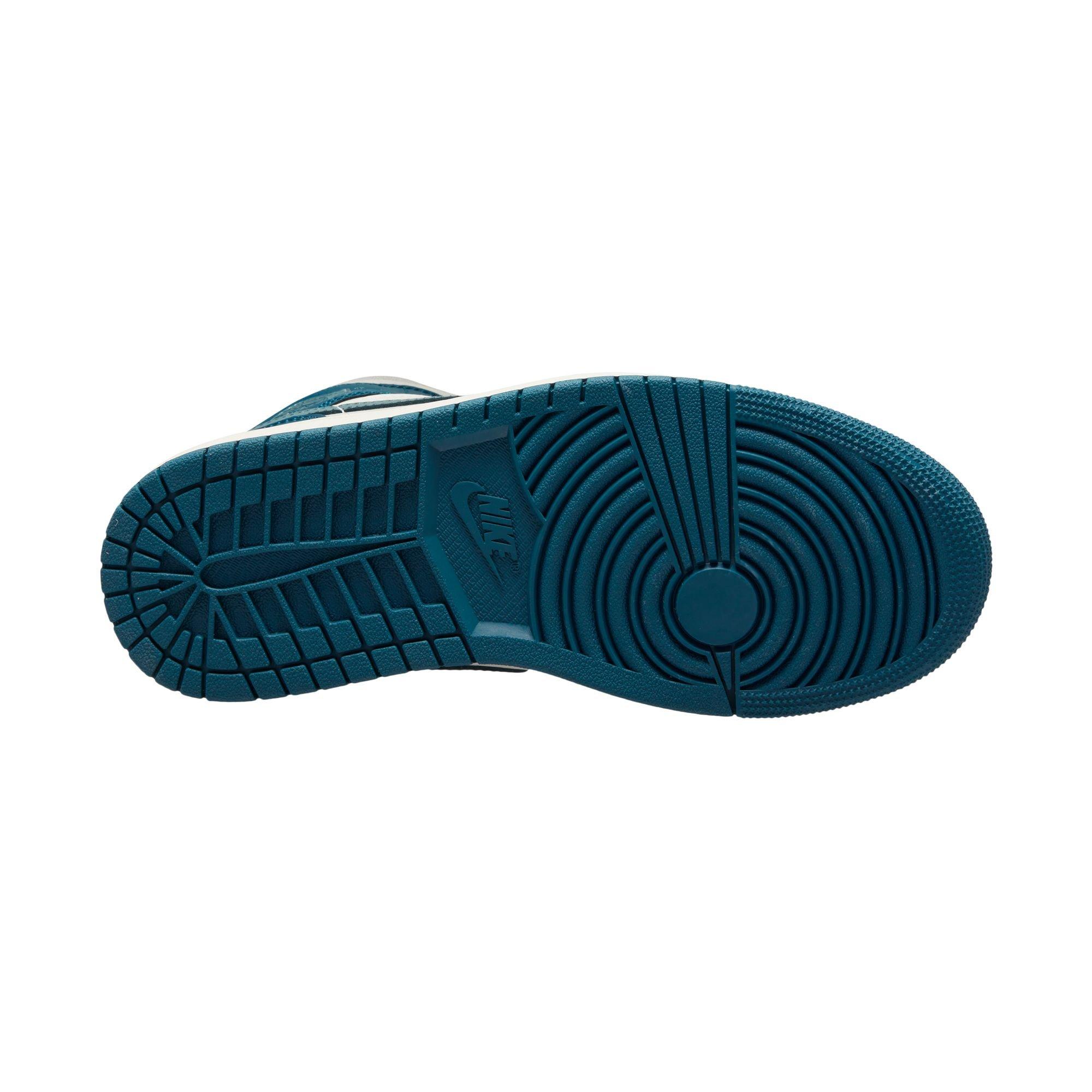 Jordan 1 Mid "Sky J French Blue/Ozone Blue/Sail" Women's Shoe - WHITE/BLUE Thumbnail View 8