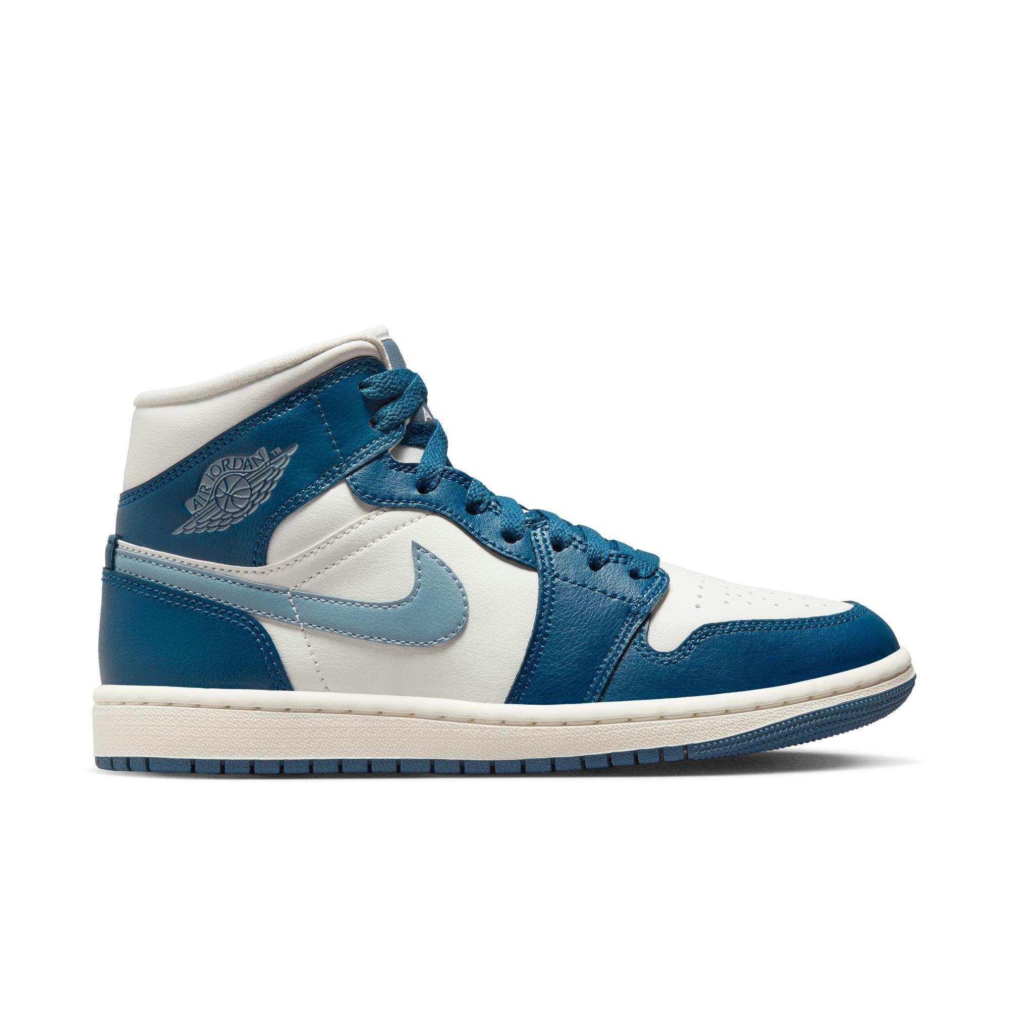 Jordan 1 Mid "Sky J French Blue/Ozone Blue/Sail" Women's Shoe - WHITE/BLUE Thumbnail View 1