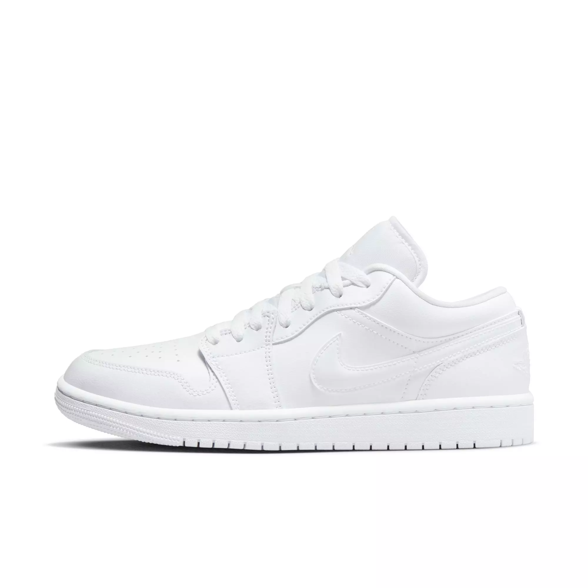 Jordan 1 Low "White/White/White" Women's Shoe - WHITE
