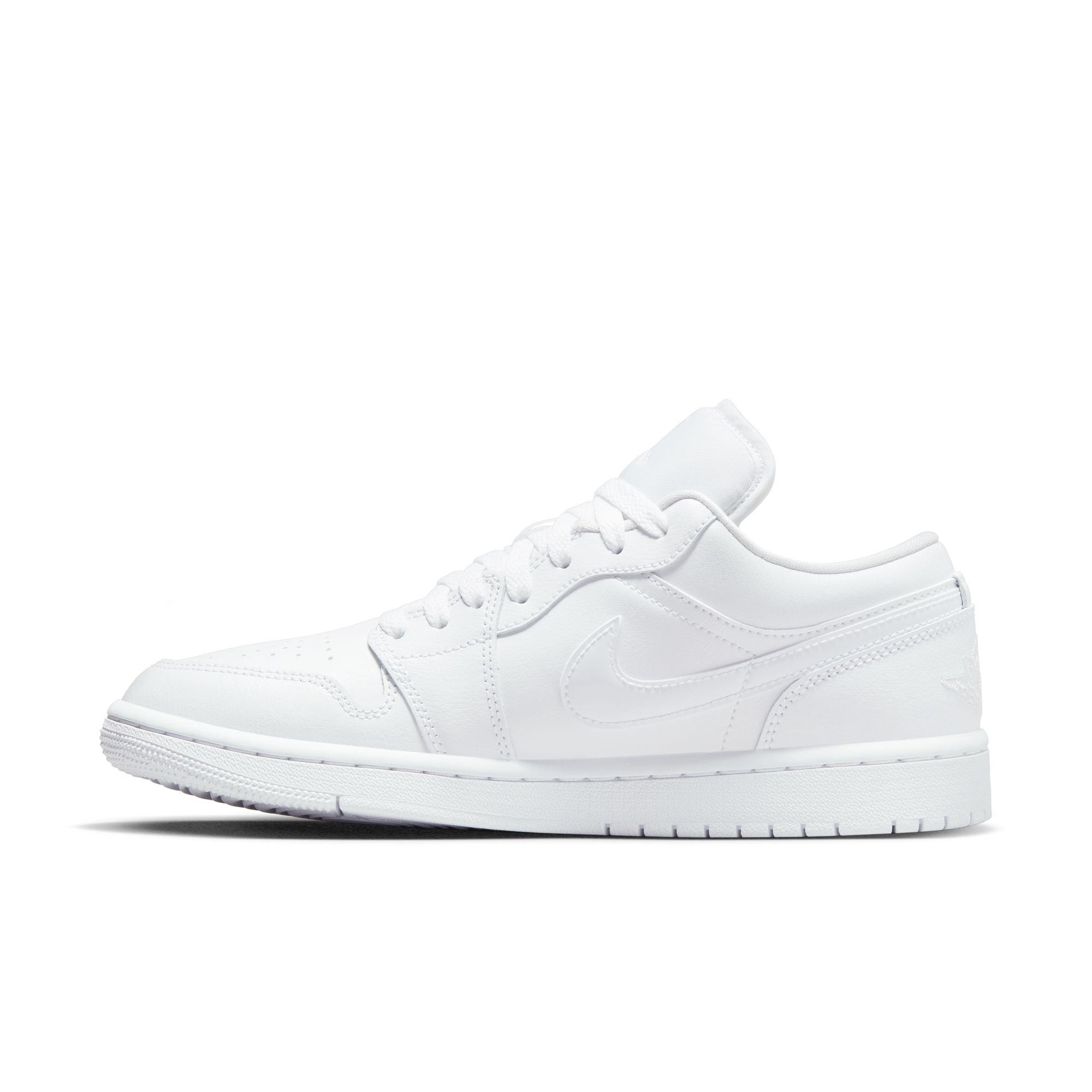 Jordan 1 Low "White/White/White" Women's Shoe - WHITE Thumbnail View 4
