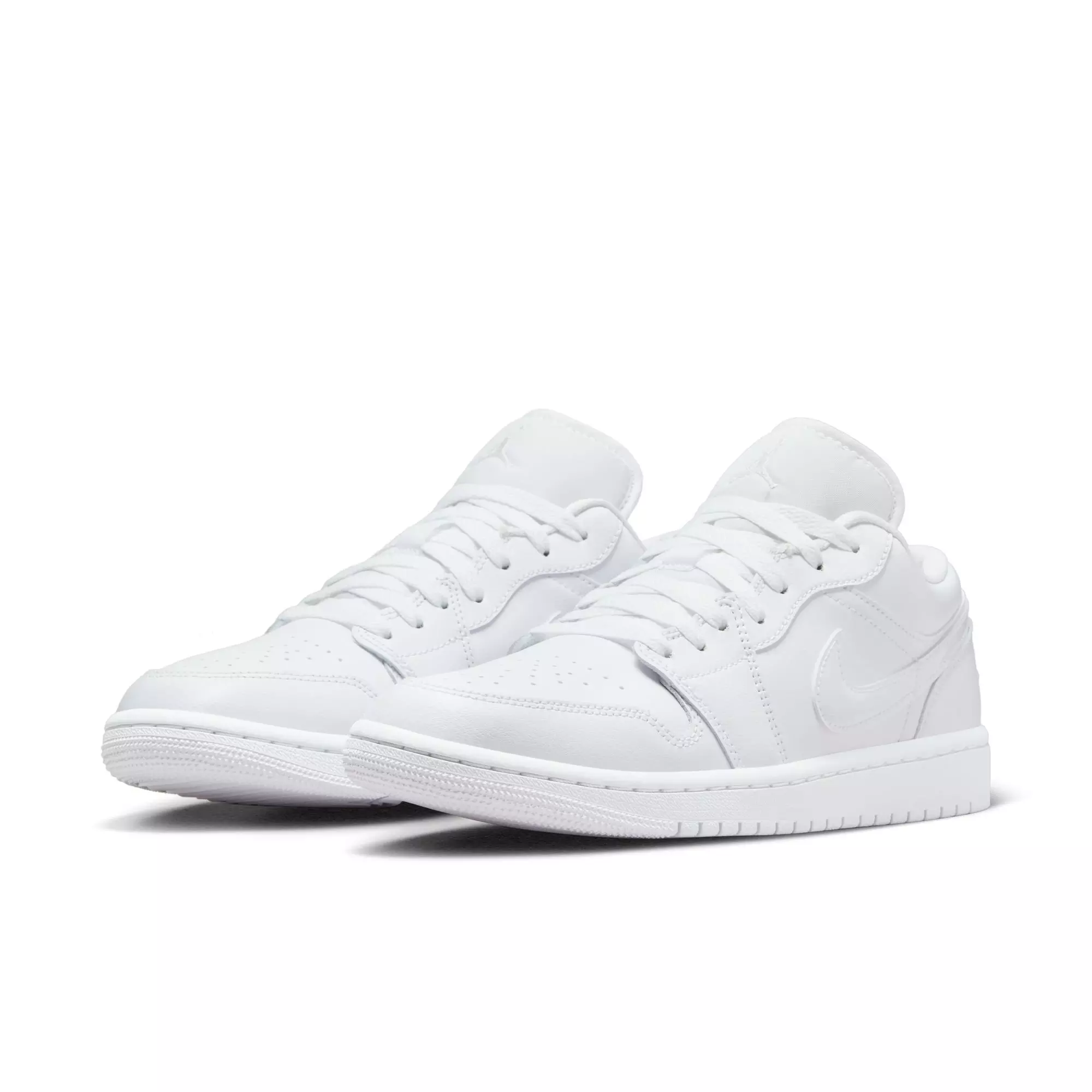 Jordan 1 Low "White/White/White" Women's Shoe - WHITE