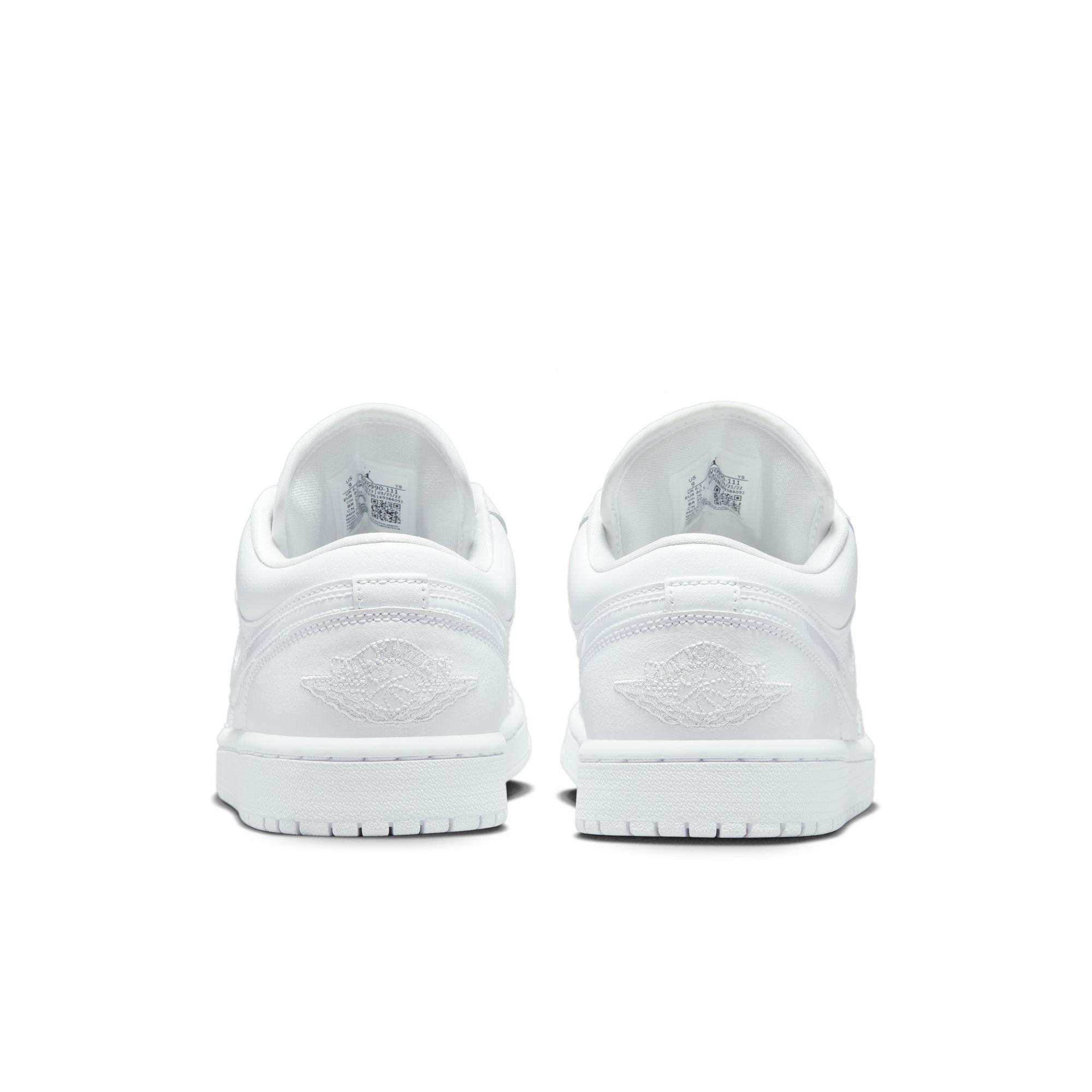 Jordan 1 Low "White/White/White" Women's Shoe - WHITE Thumbnail View 6