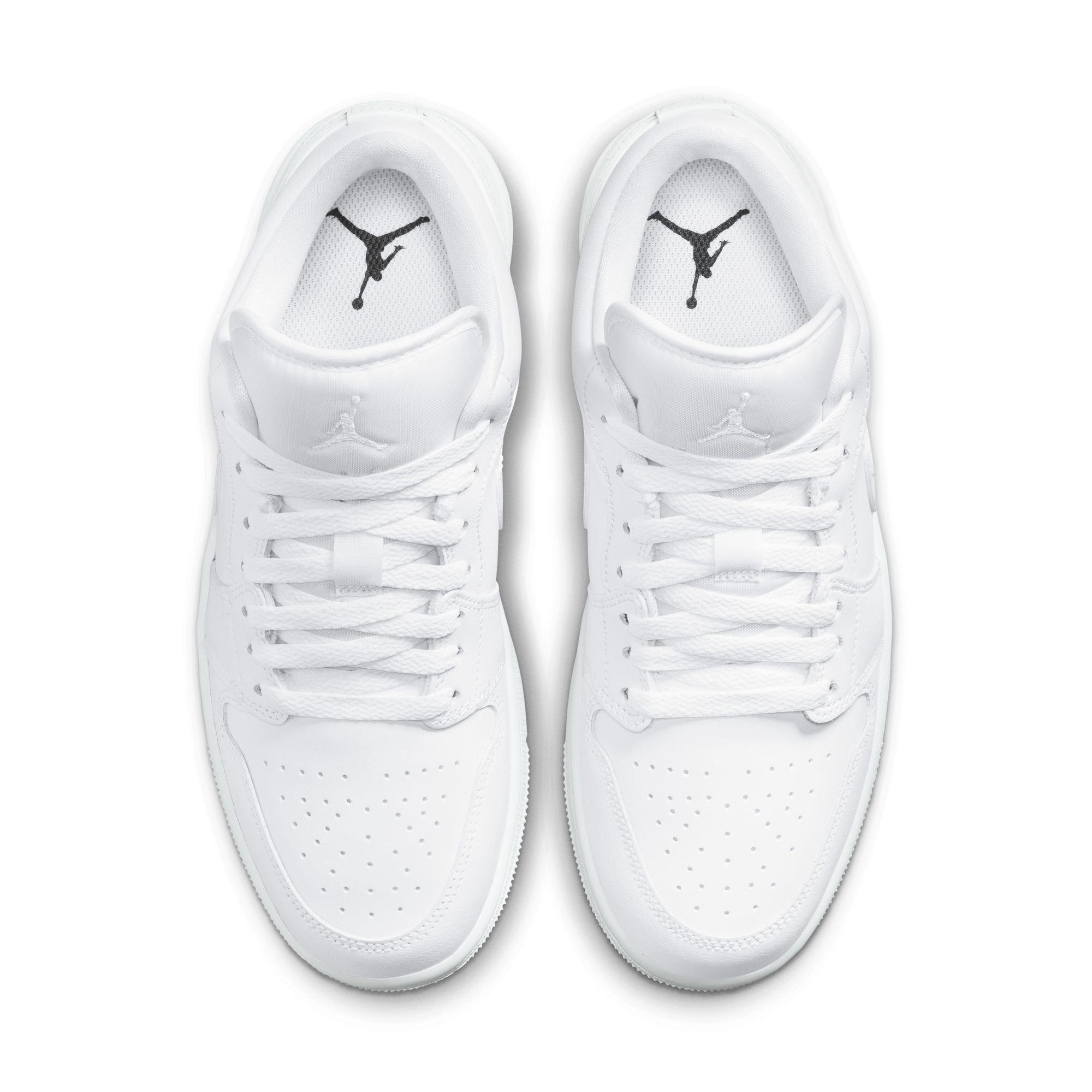 Jordan 1 Low "White/White/White" Women's Shoe - WHITE Thumbnail View 7
