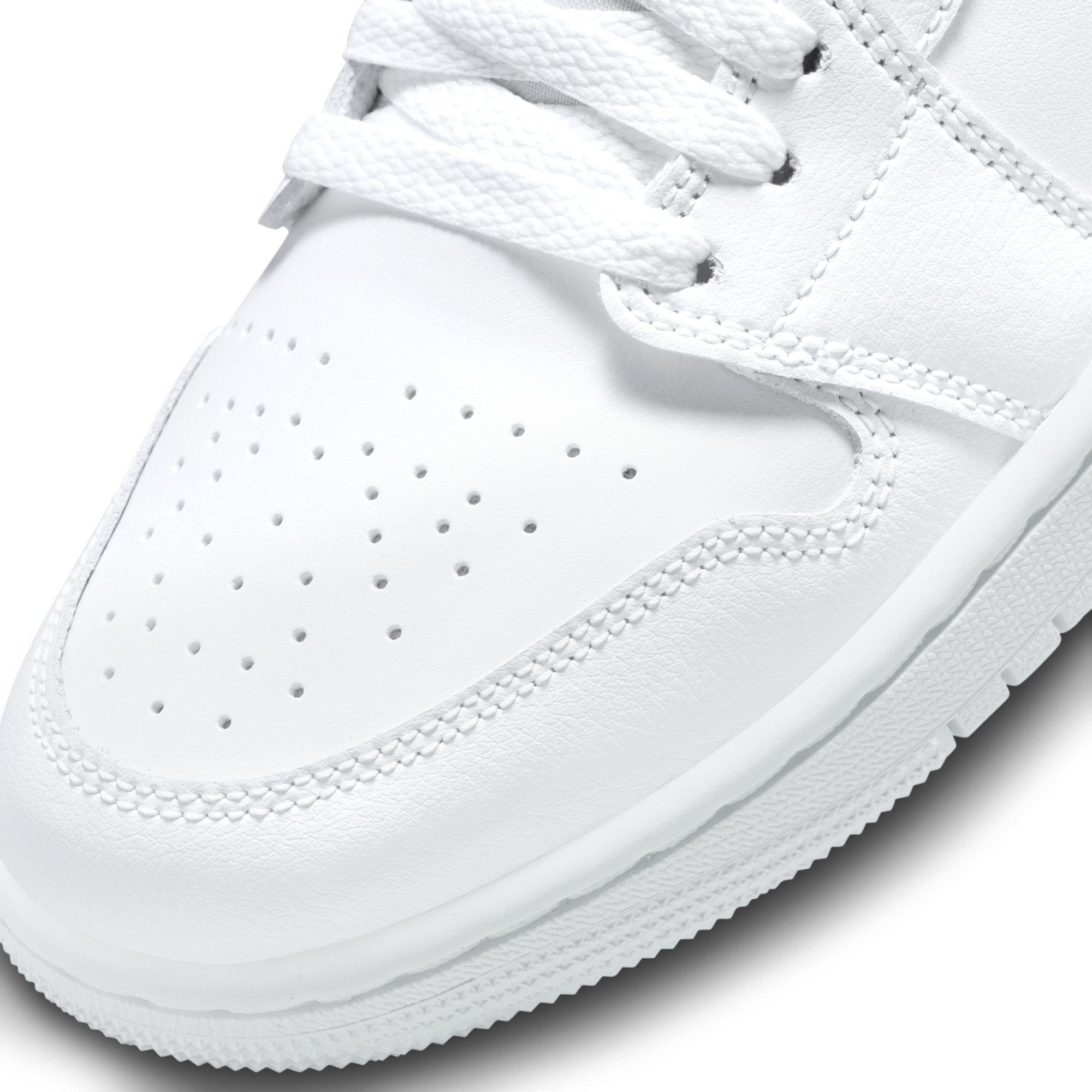 Jordan 1 Low "White/White/White" Women's Shoe - WHITE Thumbnail View 9