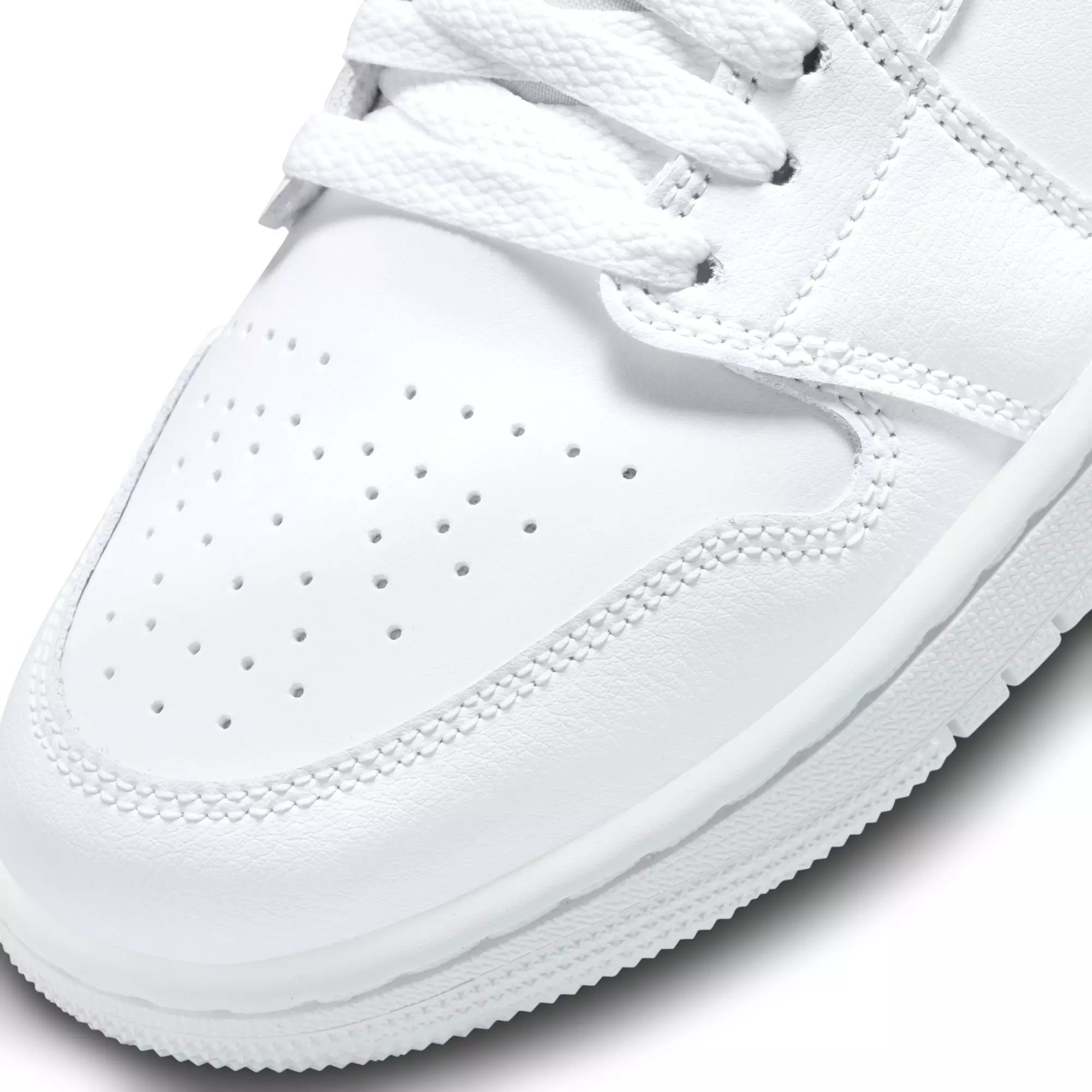 Jordan 1 Low "White/White/White" Women's Shoe - WHITE
