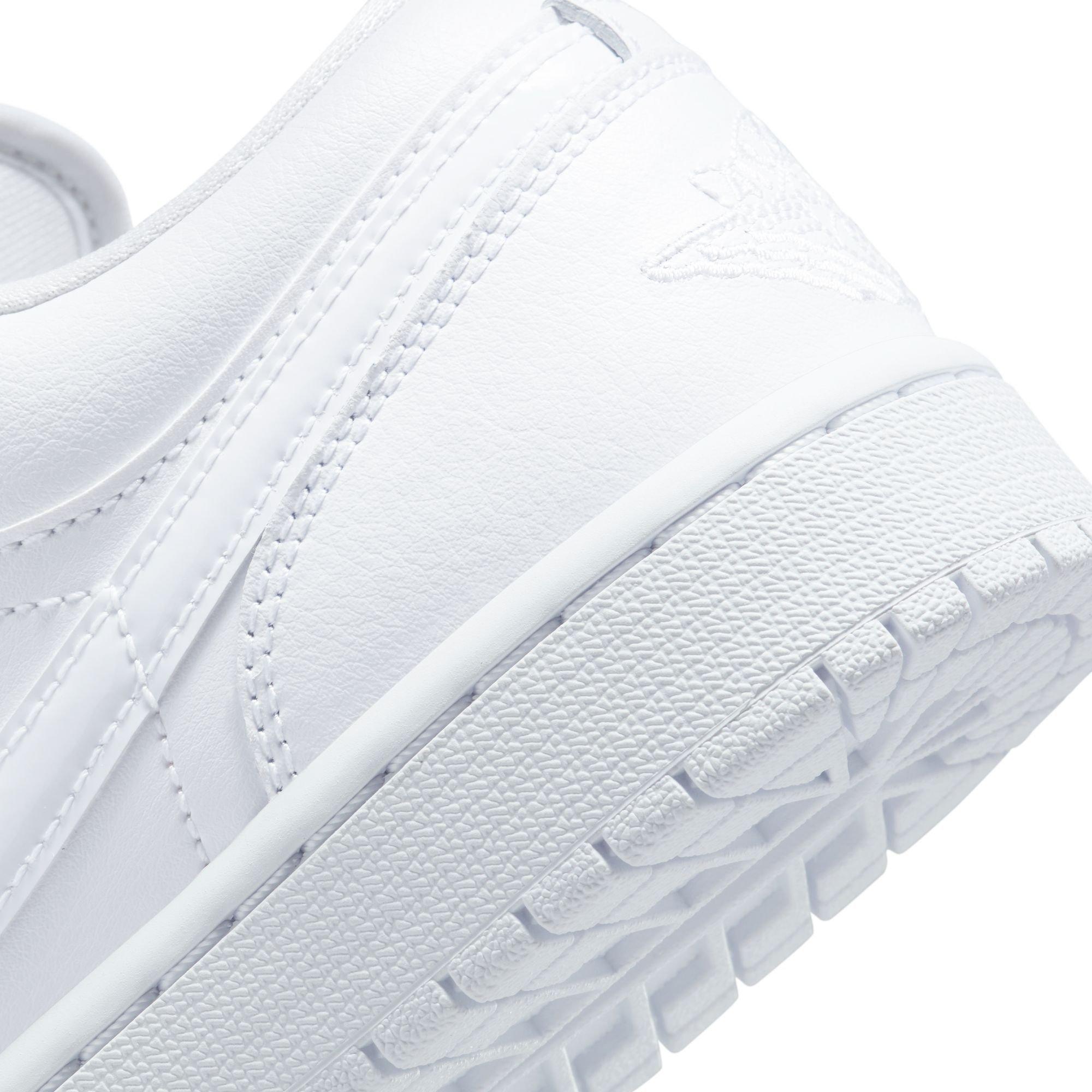 Jordan 1 Low "White/White/White" Women's Shoe - WHITE Thumbnail View 10