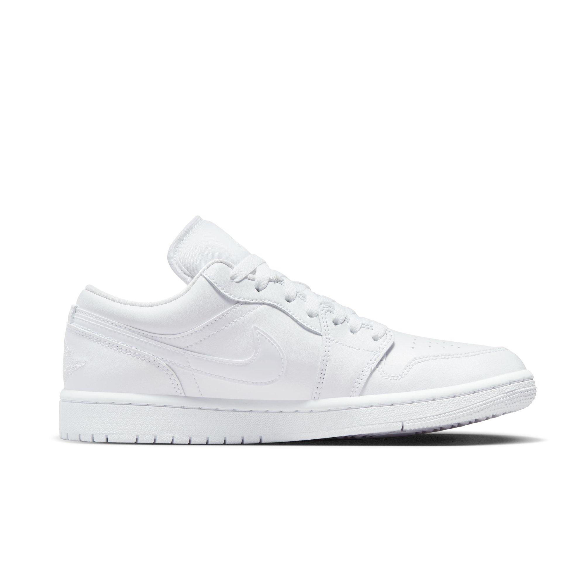 Jordan 1 Low "White/White/White" Women's Shoe - WHITE Thumbnail View 2